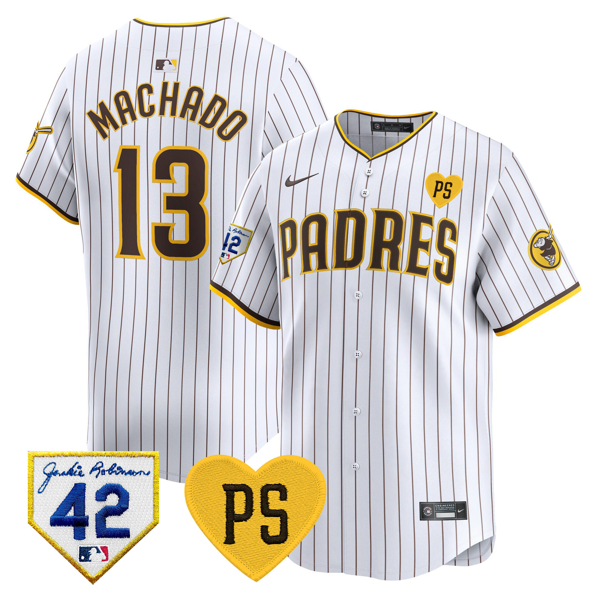 Men's Padres 2024 “For Peter” & Robinson Patch Vapor Premier Limited Jersey – All Stitched