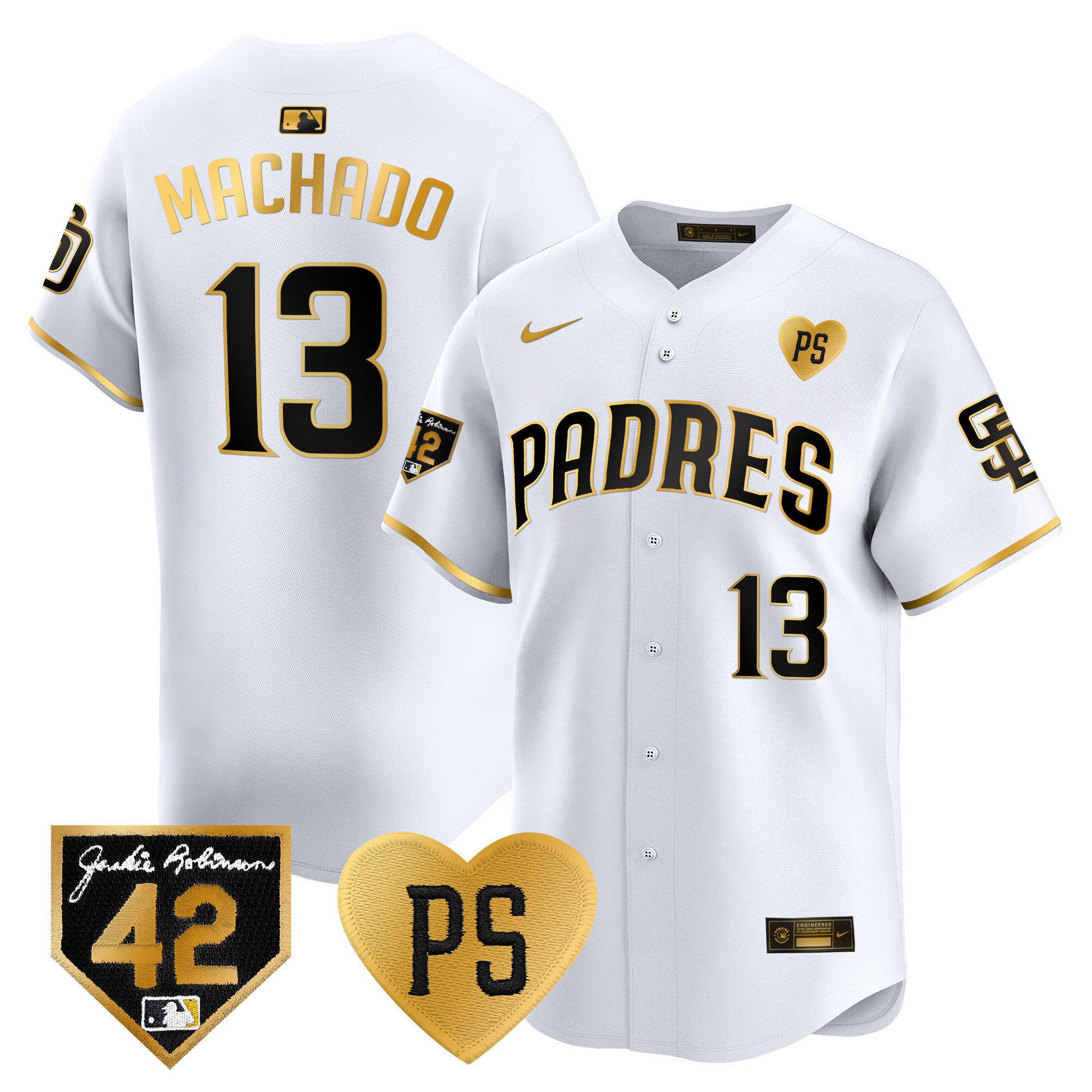 Men's Padres 2024 “For Peter” & Robinson Patch Vapor Premier Limited Jersey – All Stitched