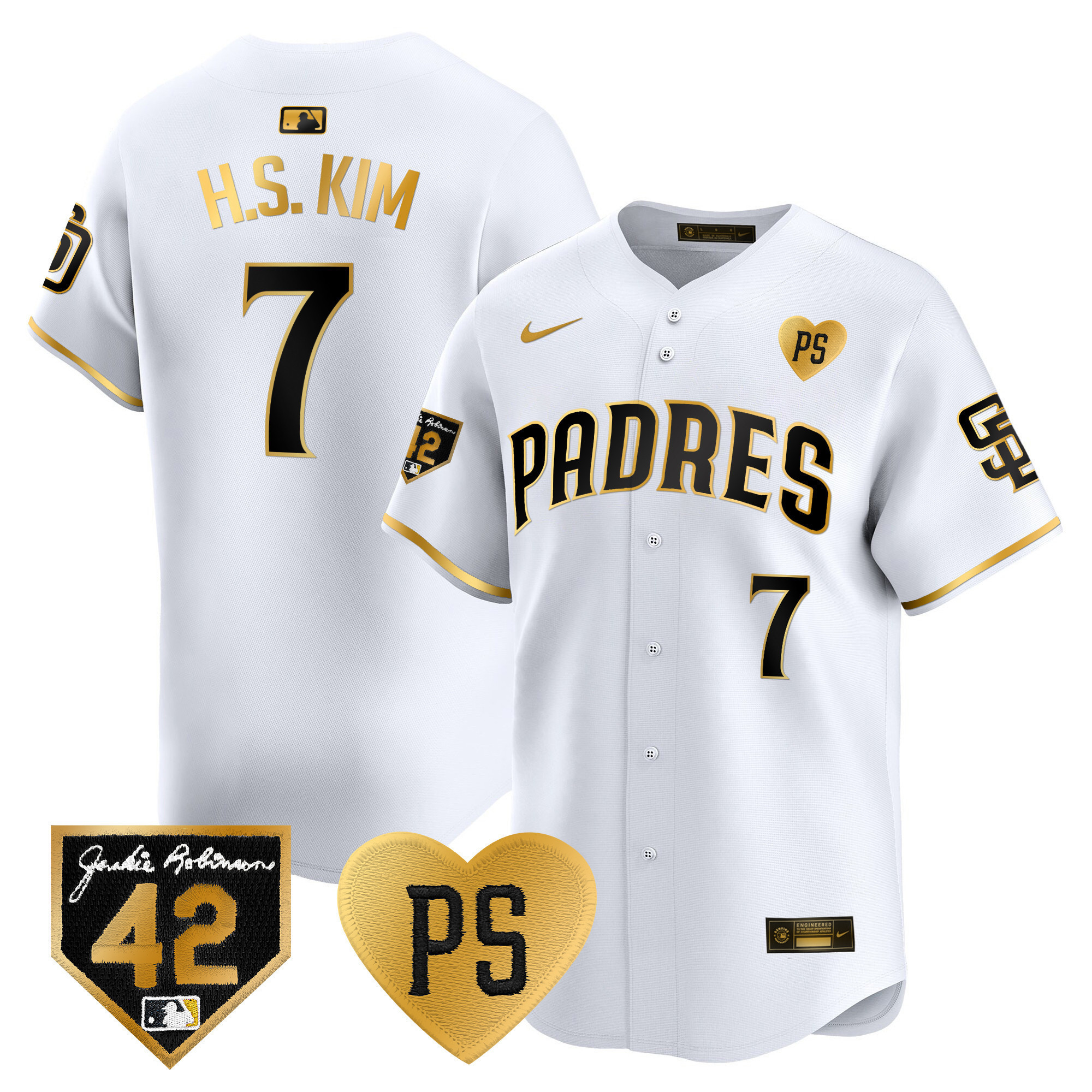 Men's Padres 2024 “For Peter” & Robinson Patch Vapor Premier Limited Jersey – All Stitched