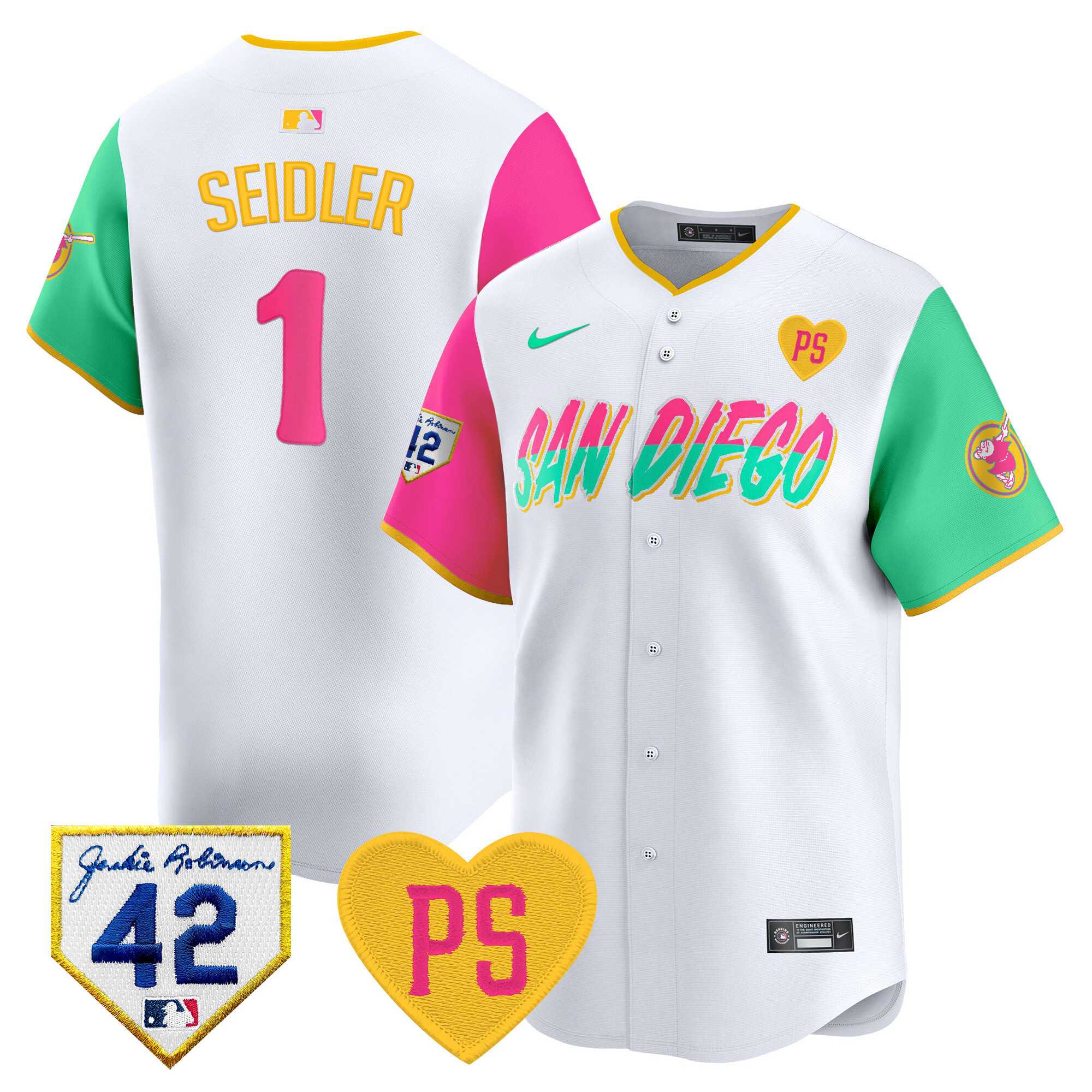 Men's Padres 2024 “For Peter” & Robinson Patch Vapor Premier Limited Jersey – All Stitched