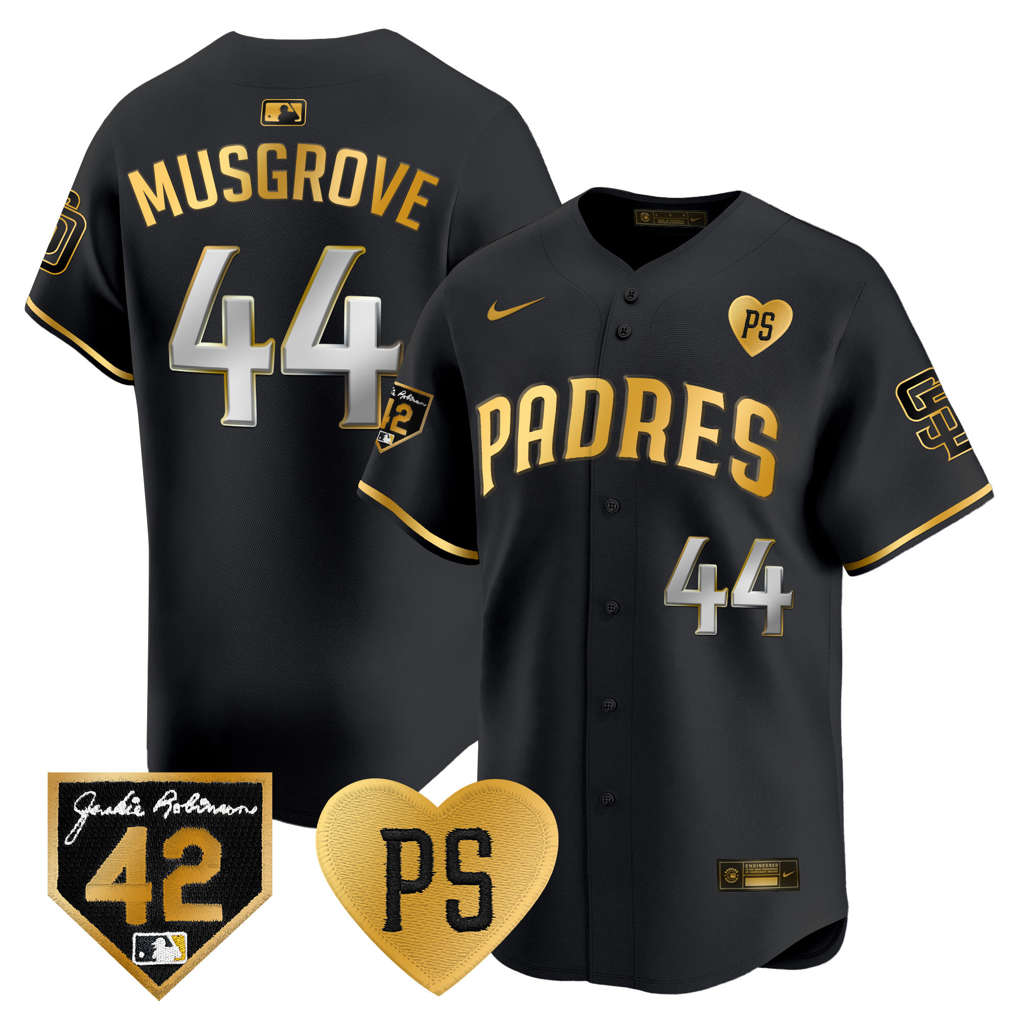 Men's Padres 2024 “For Peter” & Robinson Patch Vapor Premier Limited Jersey – All Stitched