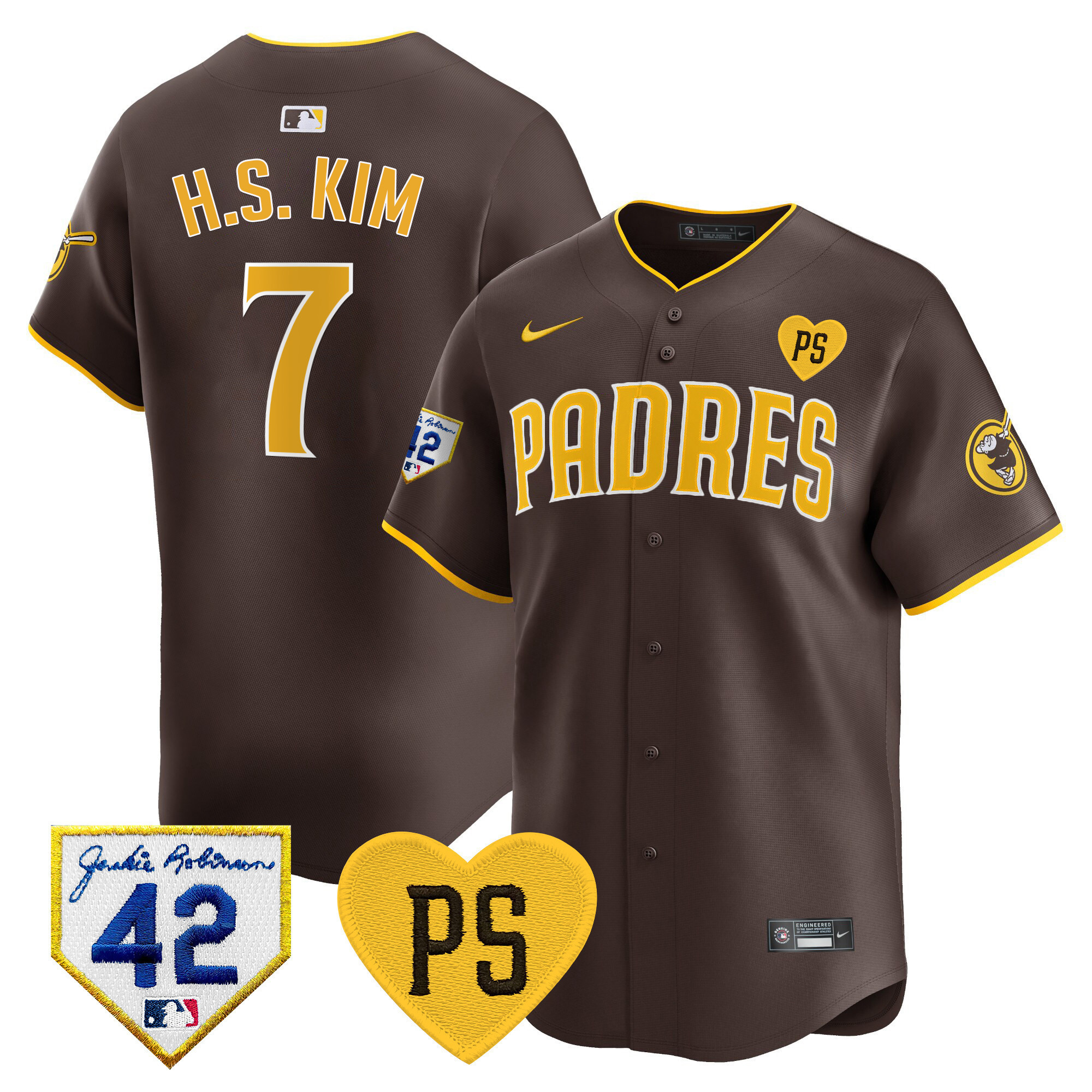 Men's Padres 2024 “For Peter” & Robinson Patch Vapor Premier Limited Jersey – All Stitched