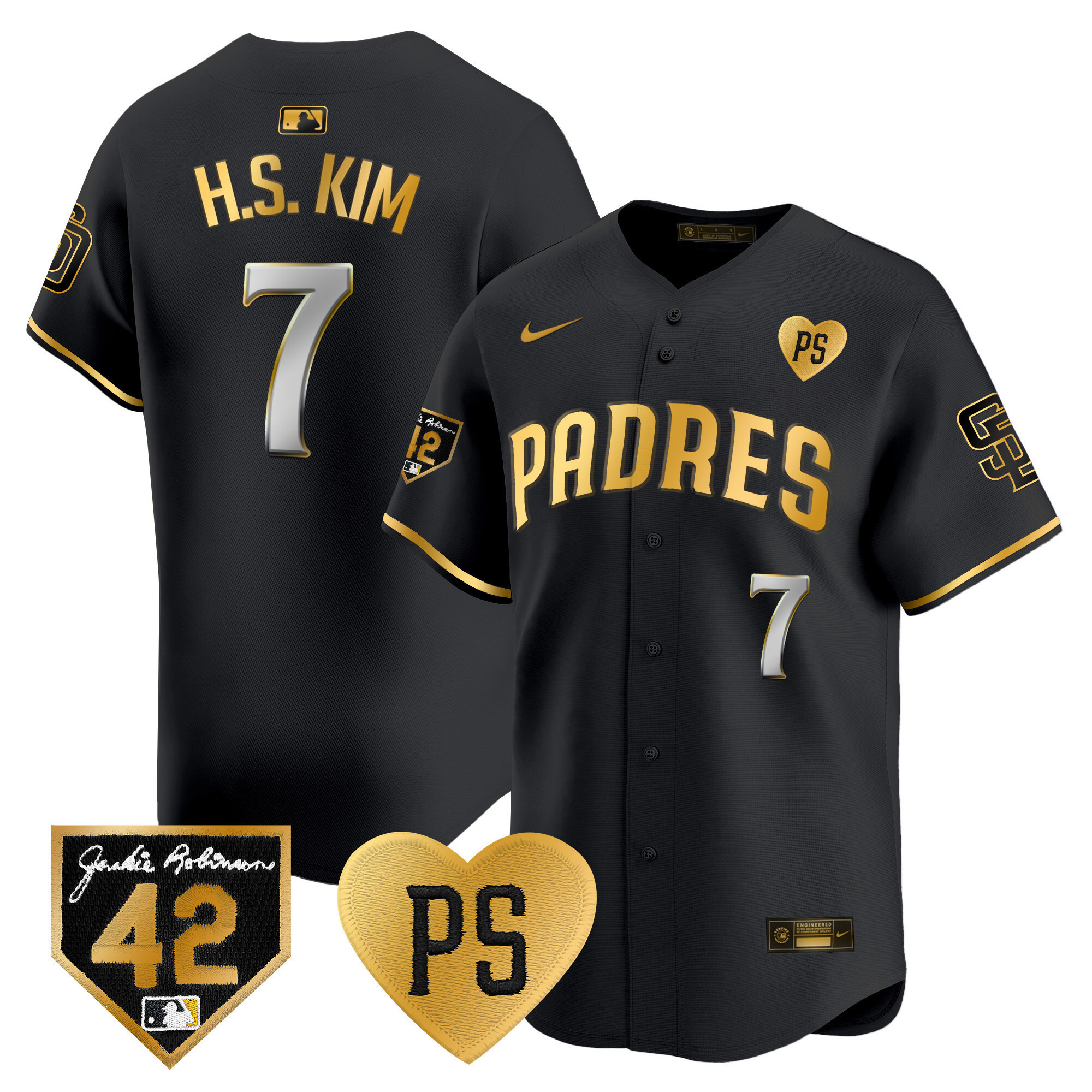 Men's Padres 2024 “For Peter” & Robinson Patch Vapor Premier Limited Jersey – All Stitched