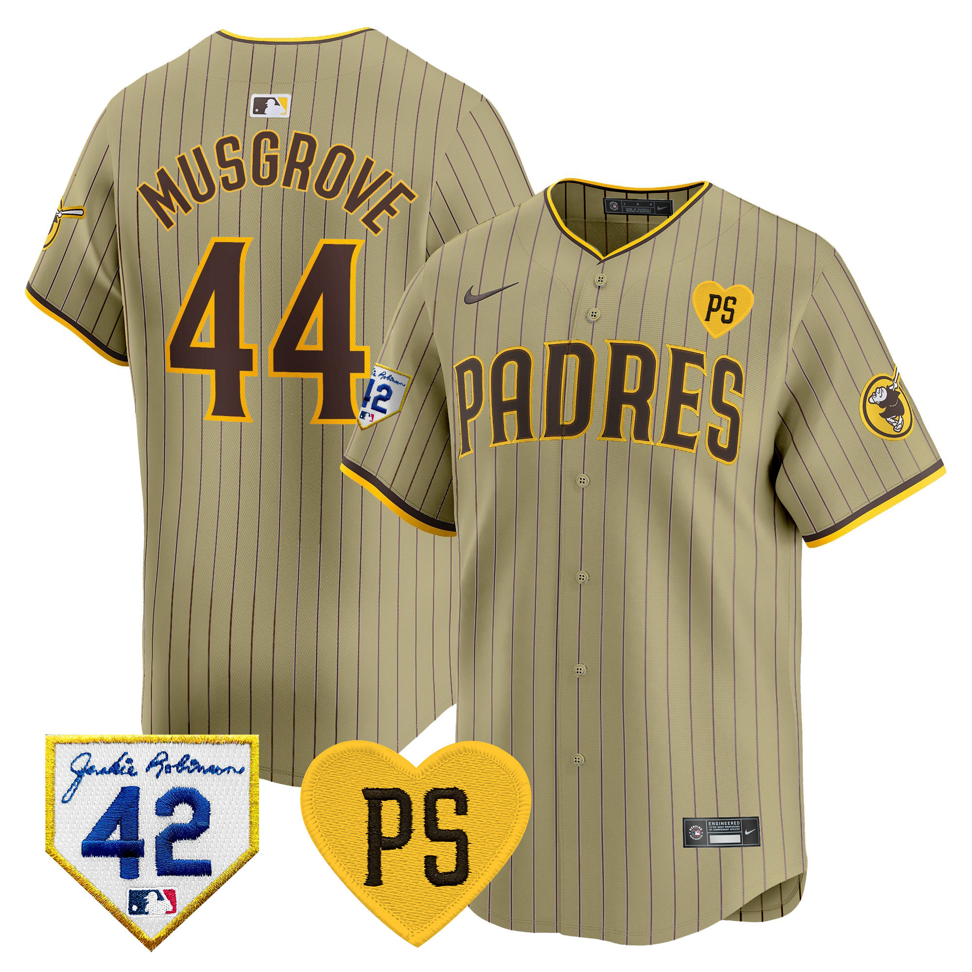 Men's Padres 2024 “For Peter” & Robinson Patch Vapor Premier Limited Jersey – All Stitched
