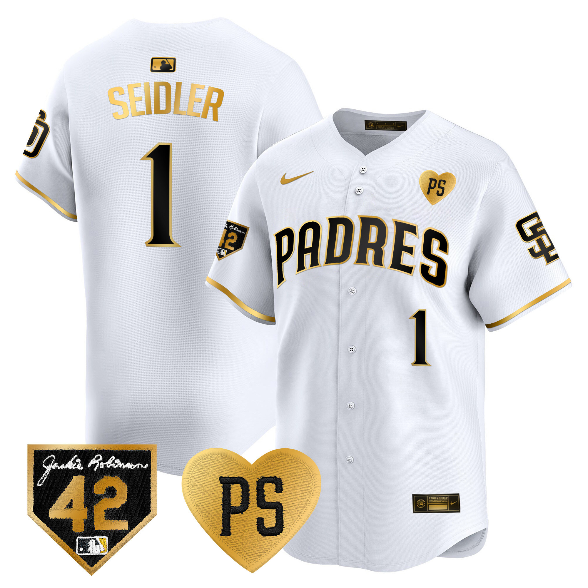 Men's Padres 2024 “For Peter” & Robinson Patch Vapor Premier Limited Jersey – All Stitched