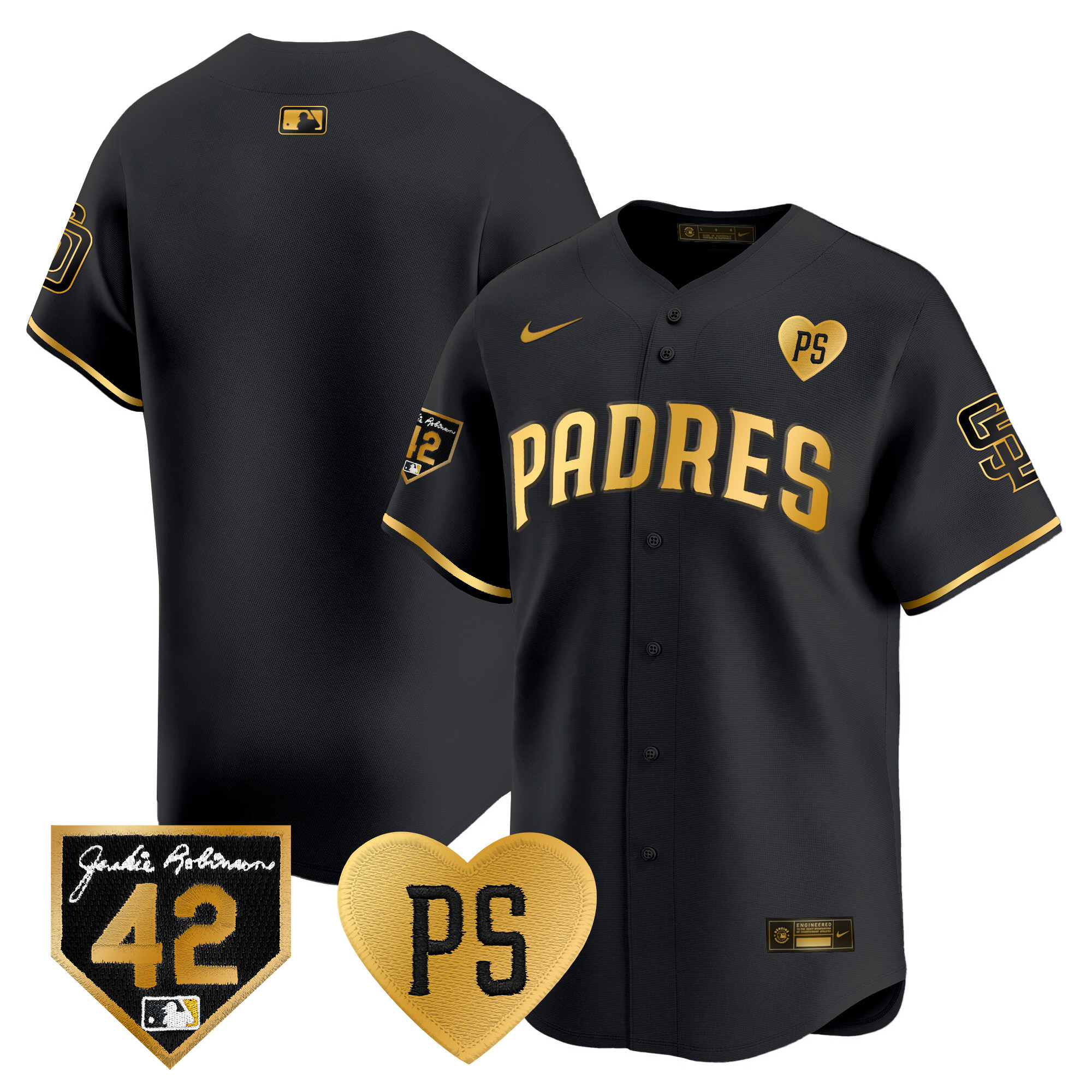 Men's Padres 2024 “For Peter” & Robinson Patch Vapor Premier Limited Jersey – All Stitched