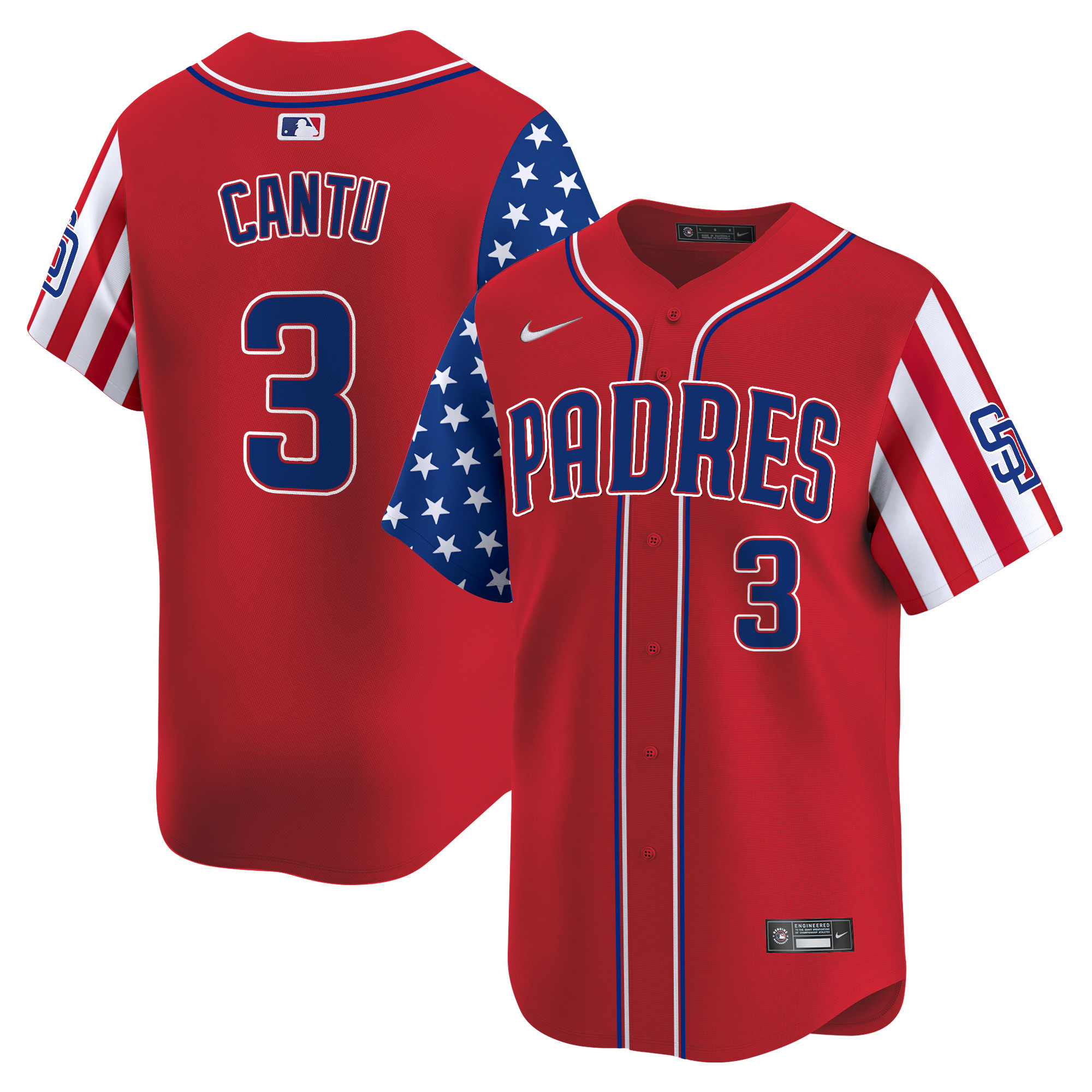 Men's Padres 2024 Independence Day Vapor Premier Limited Jersey - All Stitched