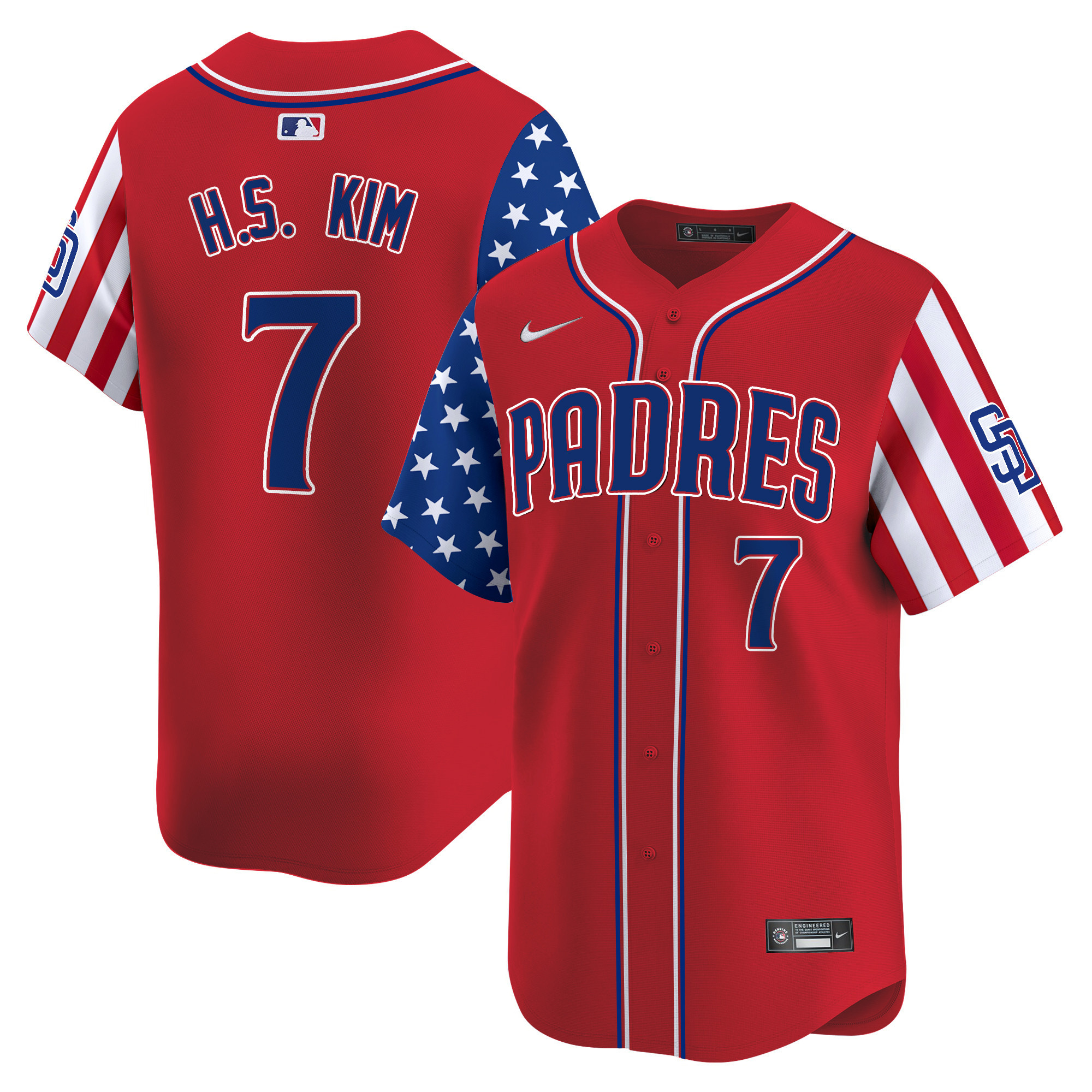 Men's Padres 2024 Independence Day Vapor Premier Limited Jersey - All Stitched