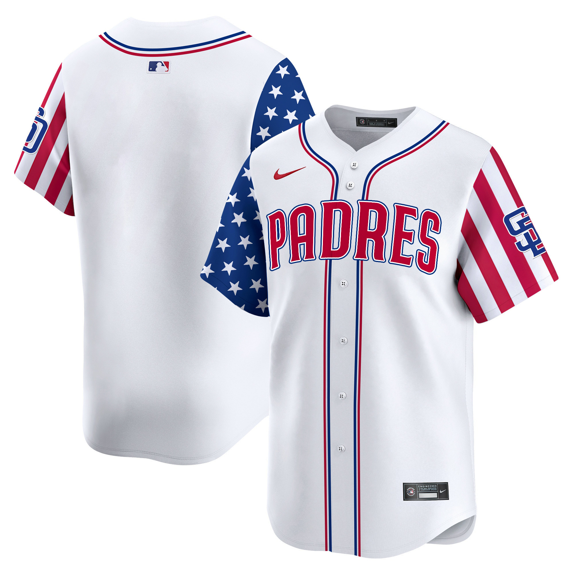 Men's Padres 2024 Independence Day Vapor Premier Limited Jersey - All Stitched