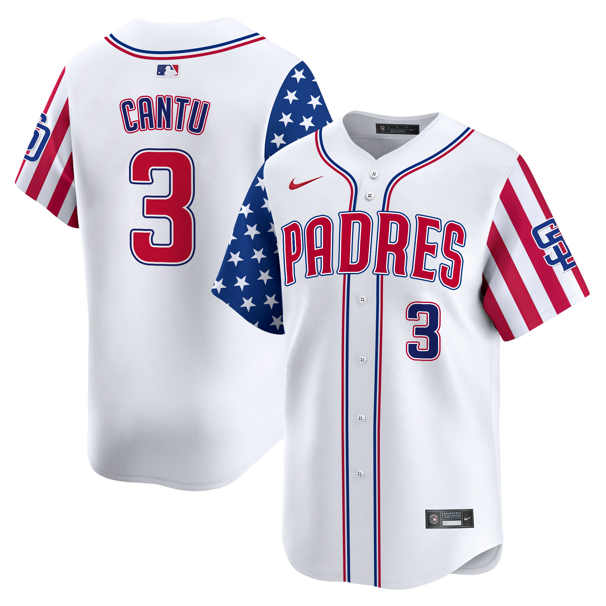 Men's Padres 2024 Independence Day Vapor Premier Limited Jersey - All Stitched