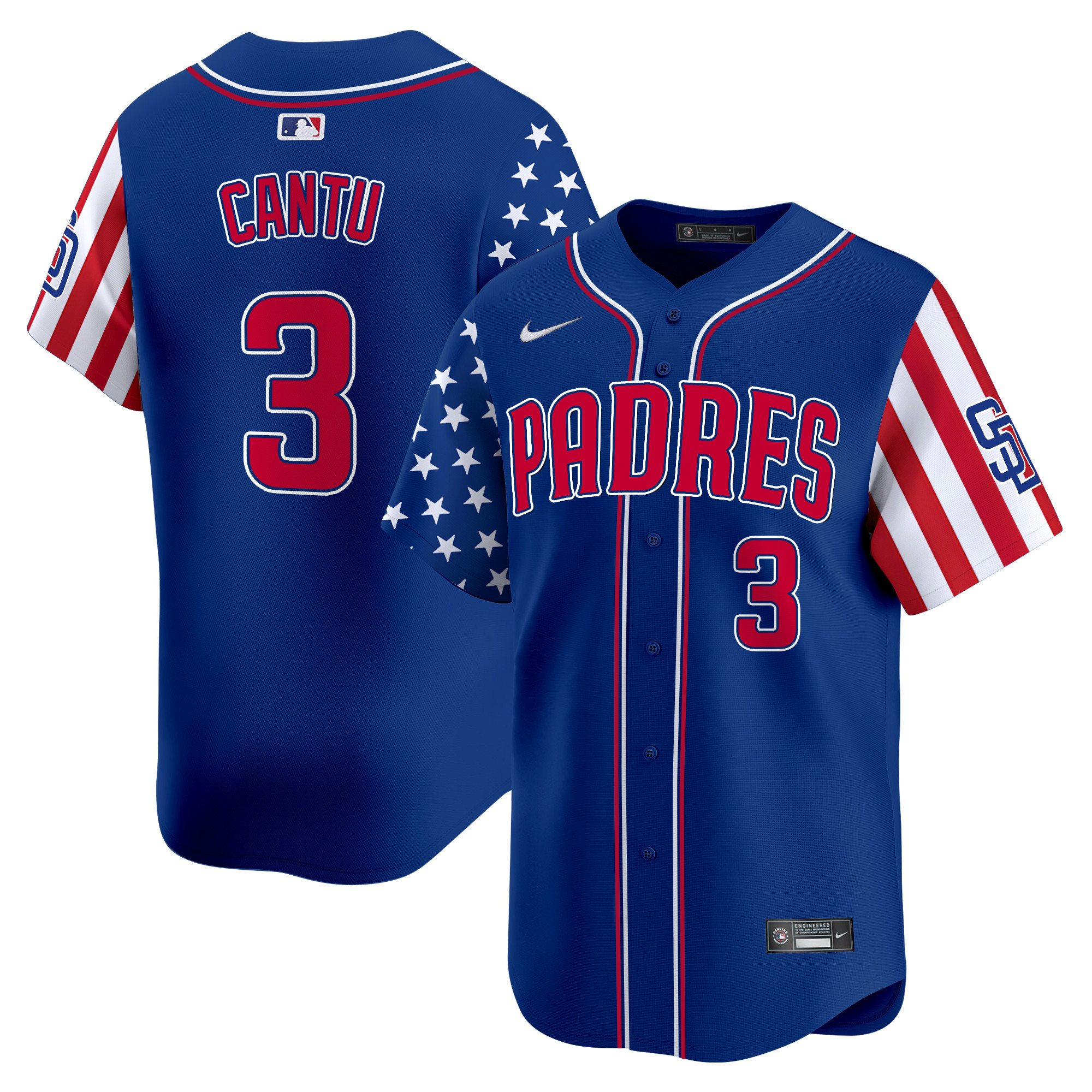 Men's Padres 2024 Independence Day Vapor Premier Limited Jersey - All Stitched
