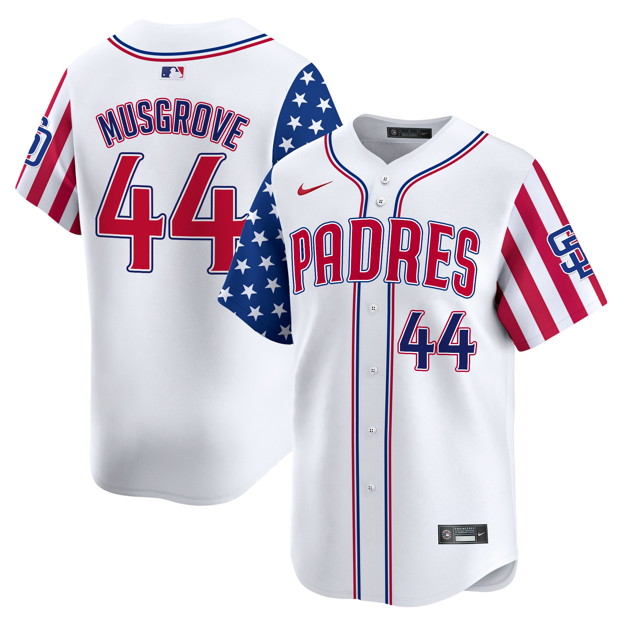 Men's Padres 2024 Independence Day Vapor Premier Limited Jersey - All Stitched