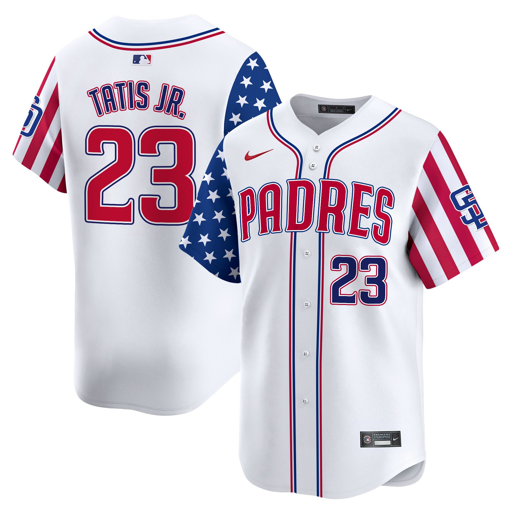 Men's Padres 2024 Independence Day Vapor Premier Limited Jersey - All Stitched