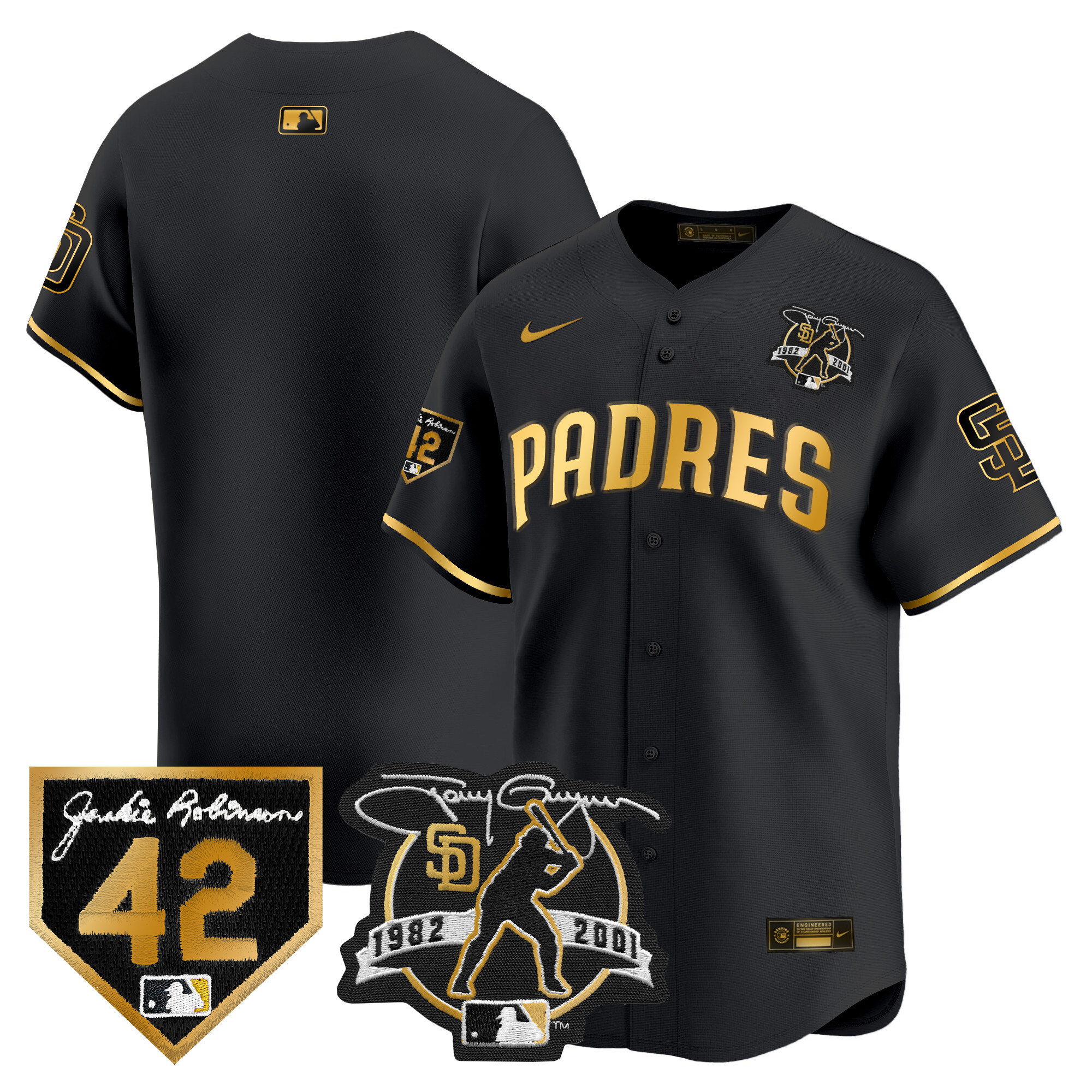 Men's Padres 2024 Tony Gwynn & Robinson Patch Vapor Premier Limited Jersey – All Stitched