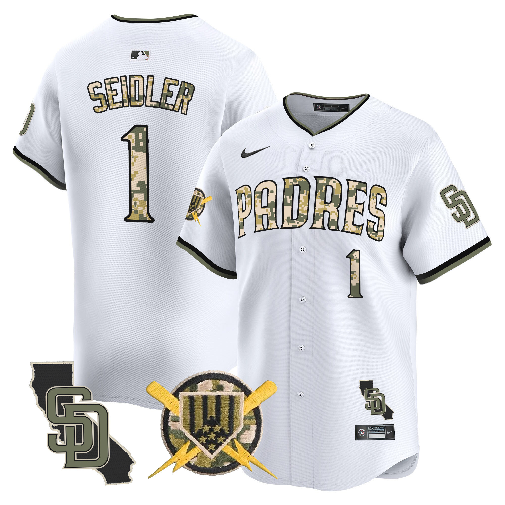 Men's Padres Armed Forces Day Vapor Premier Limited Jersey - All Stitched