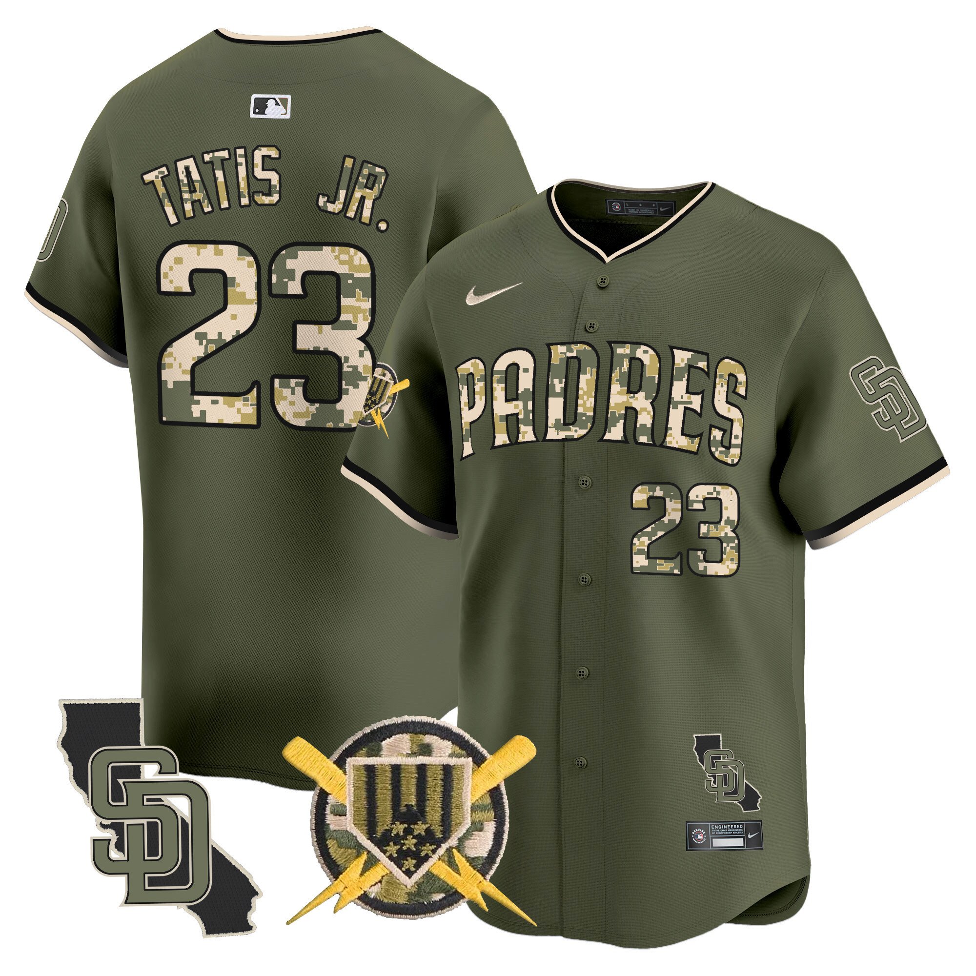 Men's Padres Armed Forces Day Vapor Premier Limited Jersey - All Stitched