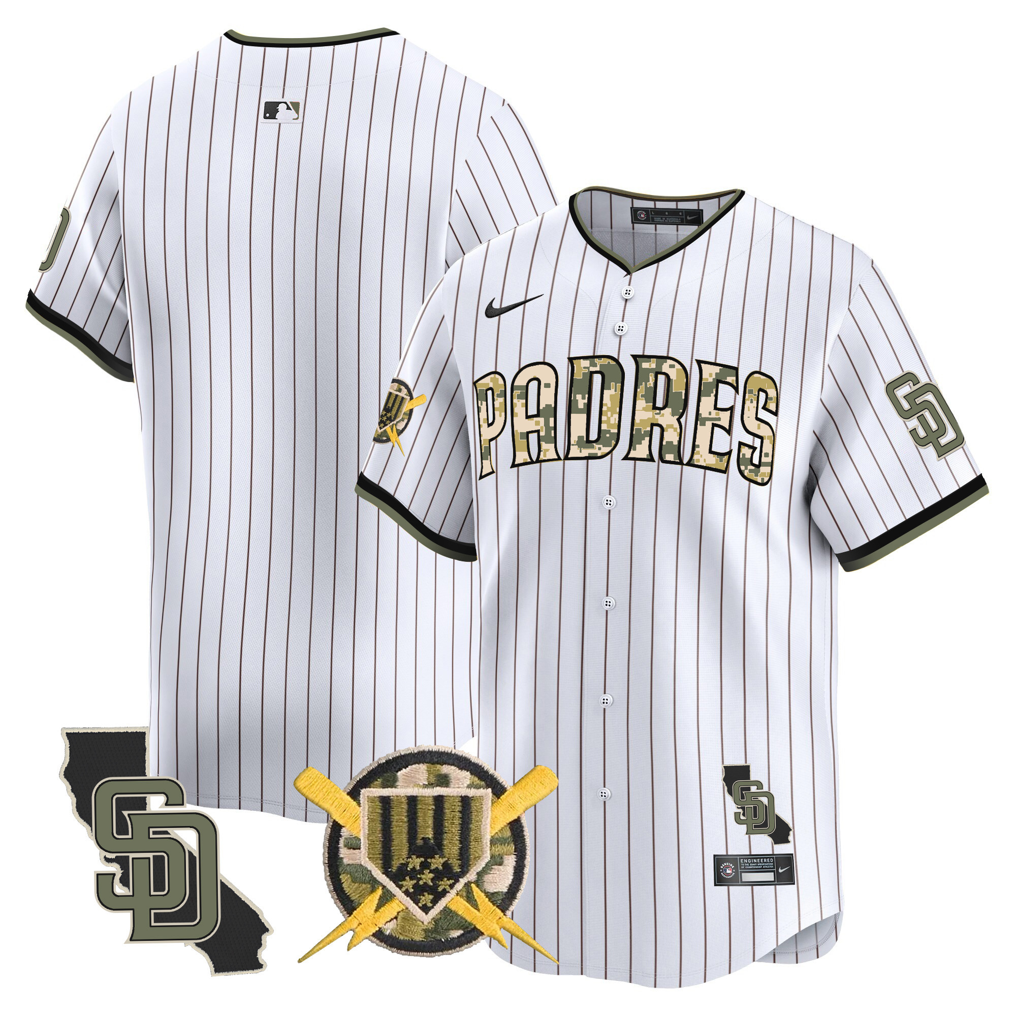 Men's Padres Armed Forces Day Vapor Premier Limited Jersey - All Stitched