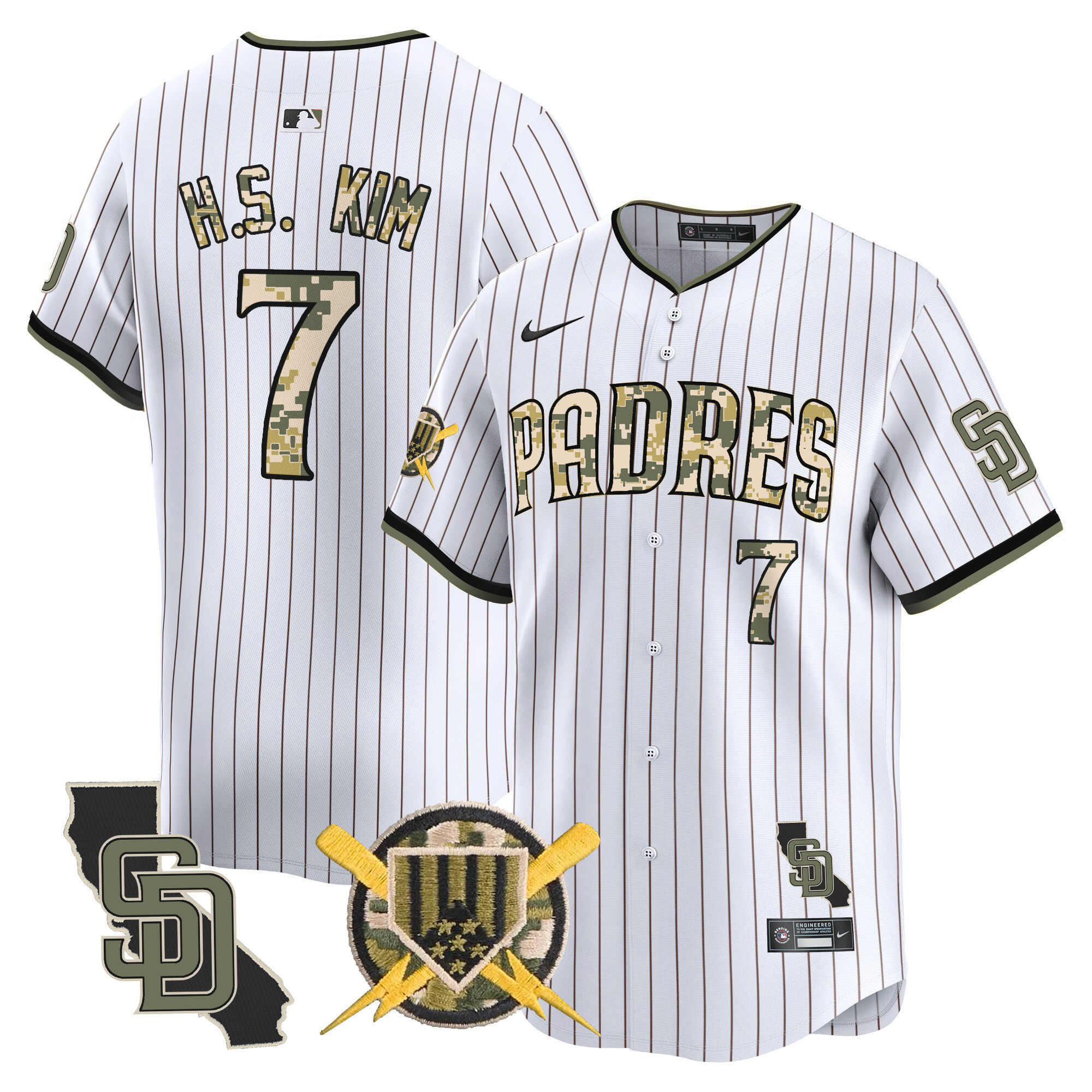 Men's Padres Armed Forces Day Vapor Premier Limited Jersey - All Stitched