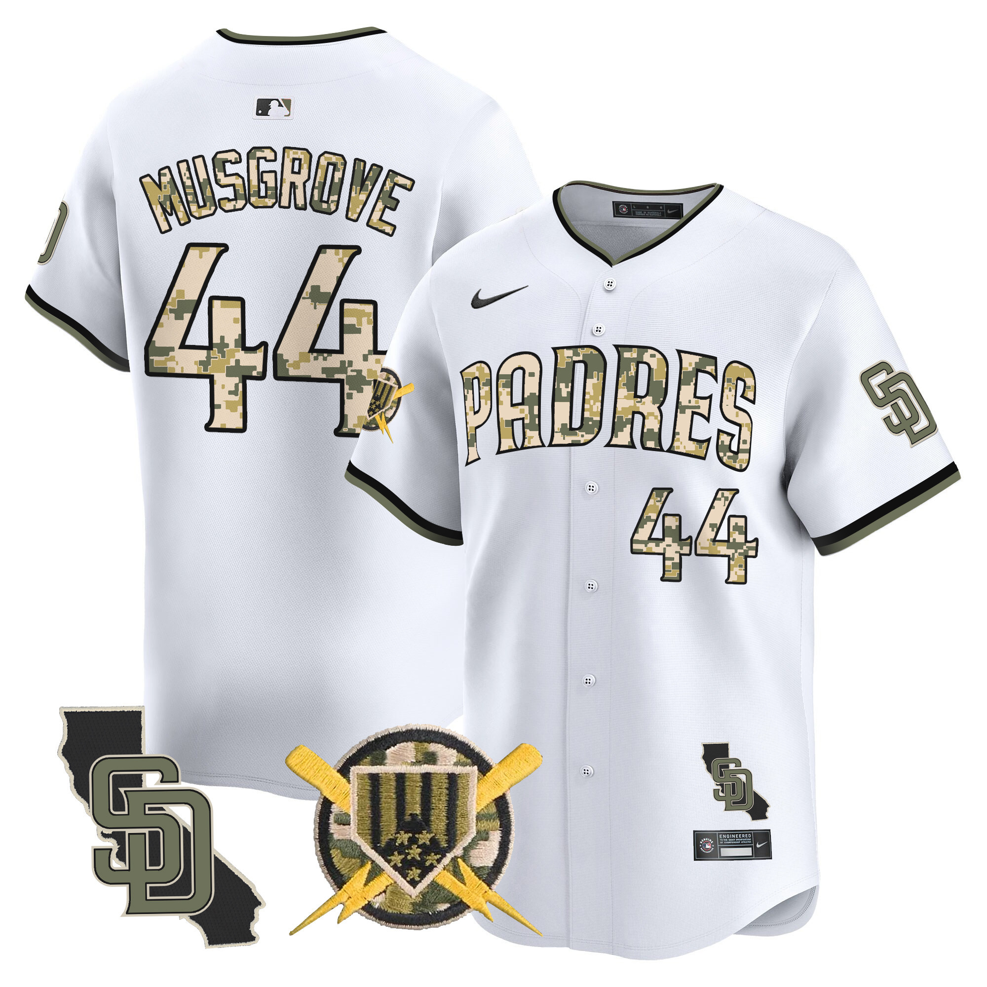 Men's Padres Armed Forces Day Vapor Premier Limited Jersey - All Stitched