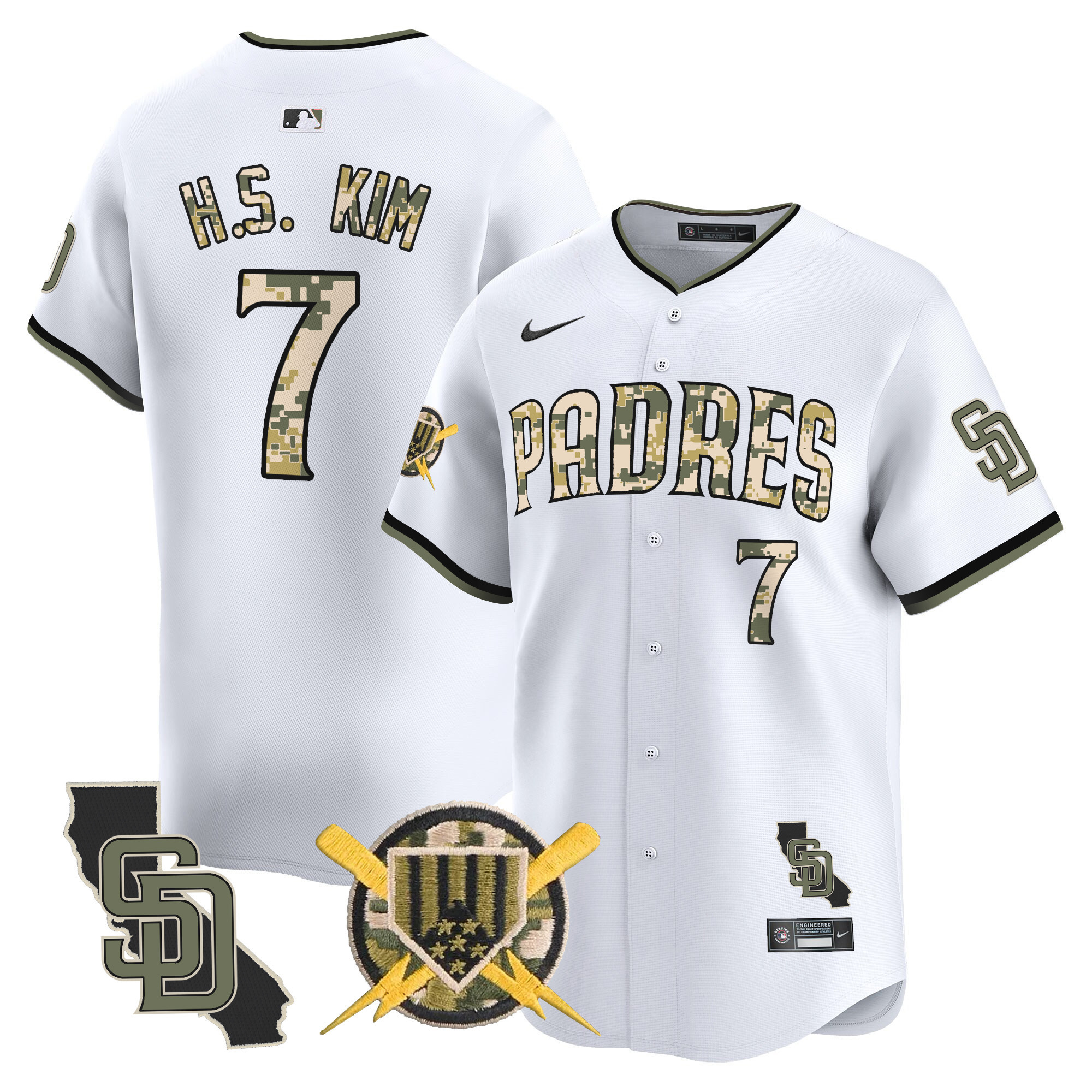 Men's Padres Armed Forces Day Vapor Premier Limited Jersey - All Stitched