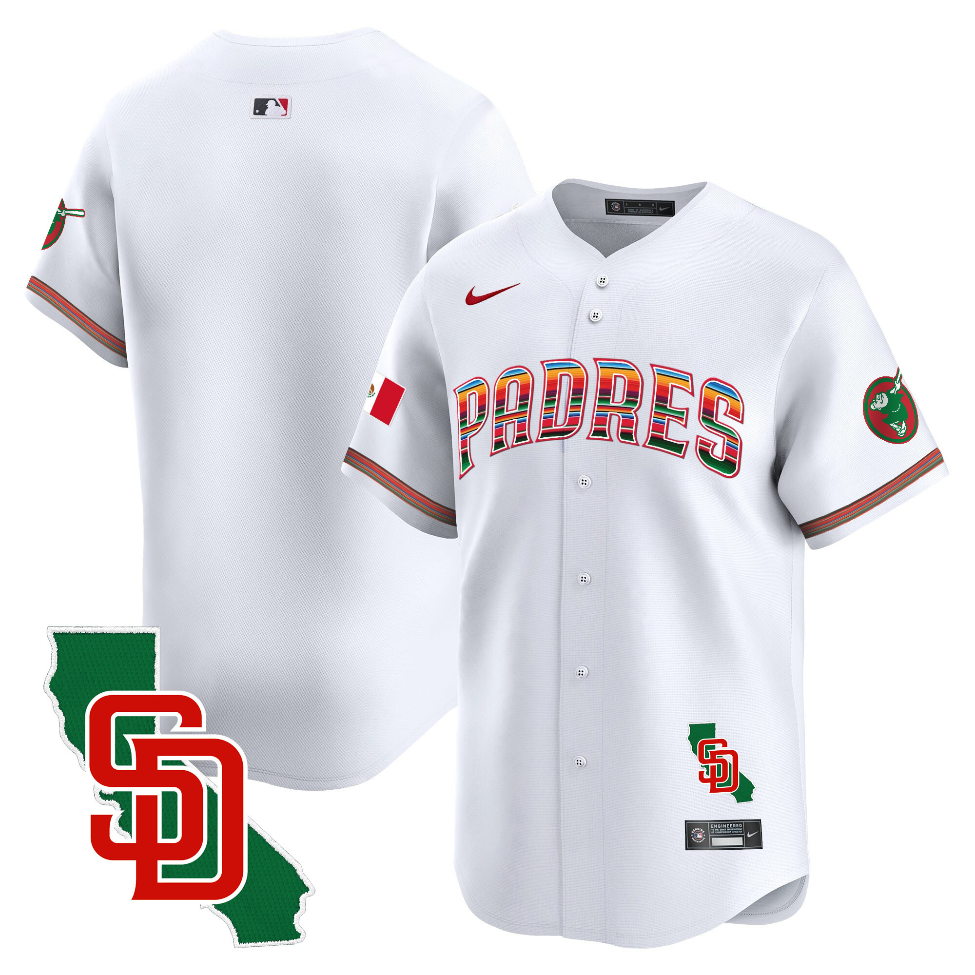 Men's Padres Mexico California Patch Vapor Premier Limited Jersey – All Stitched