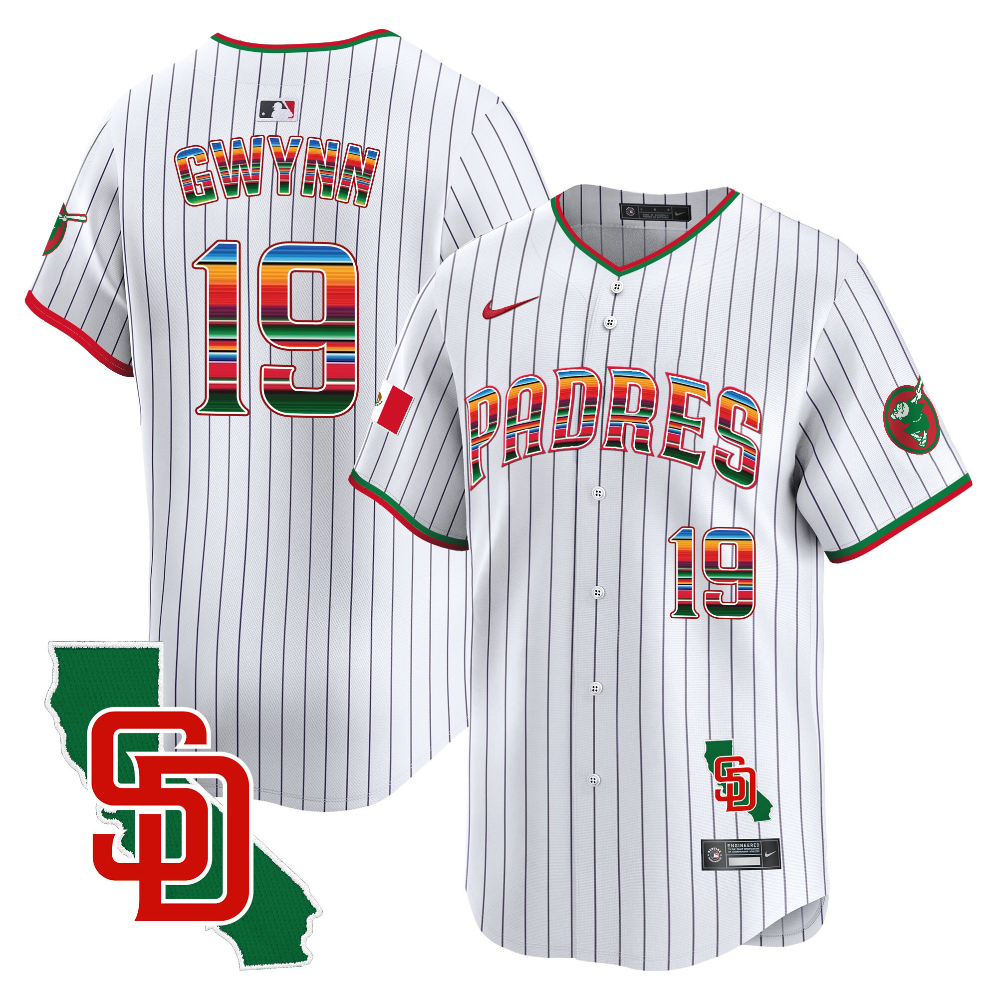 Men's Padres Mexico California Patch Vapor Premier Limited Jersey – All Stitched