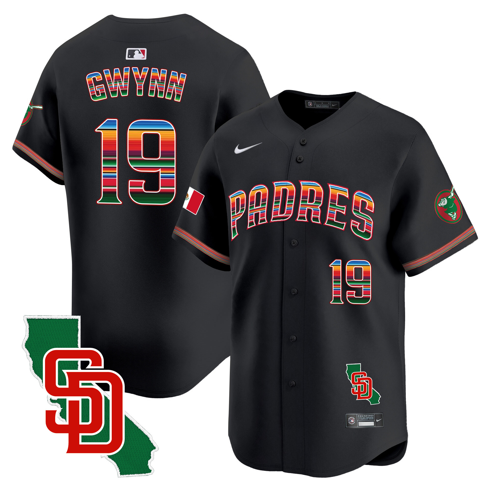 Men's Padres Mexico California Patch Vapor Premier Limited Jersey – All Stitched