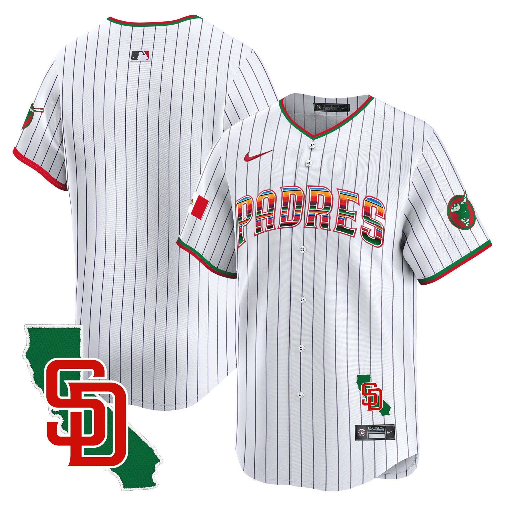 Men's Padres Mexico California Patch Vapor Premier Limited Jersey – All Stitched