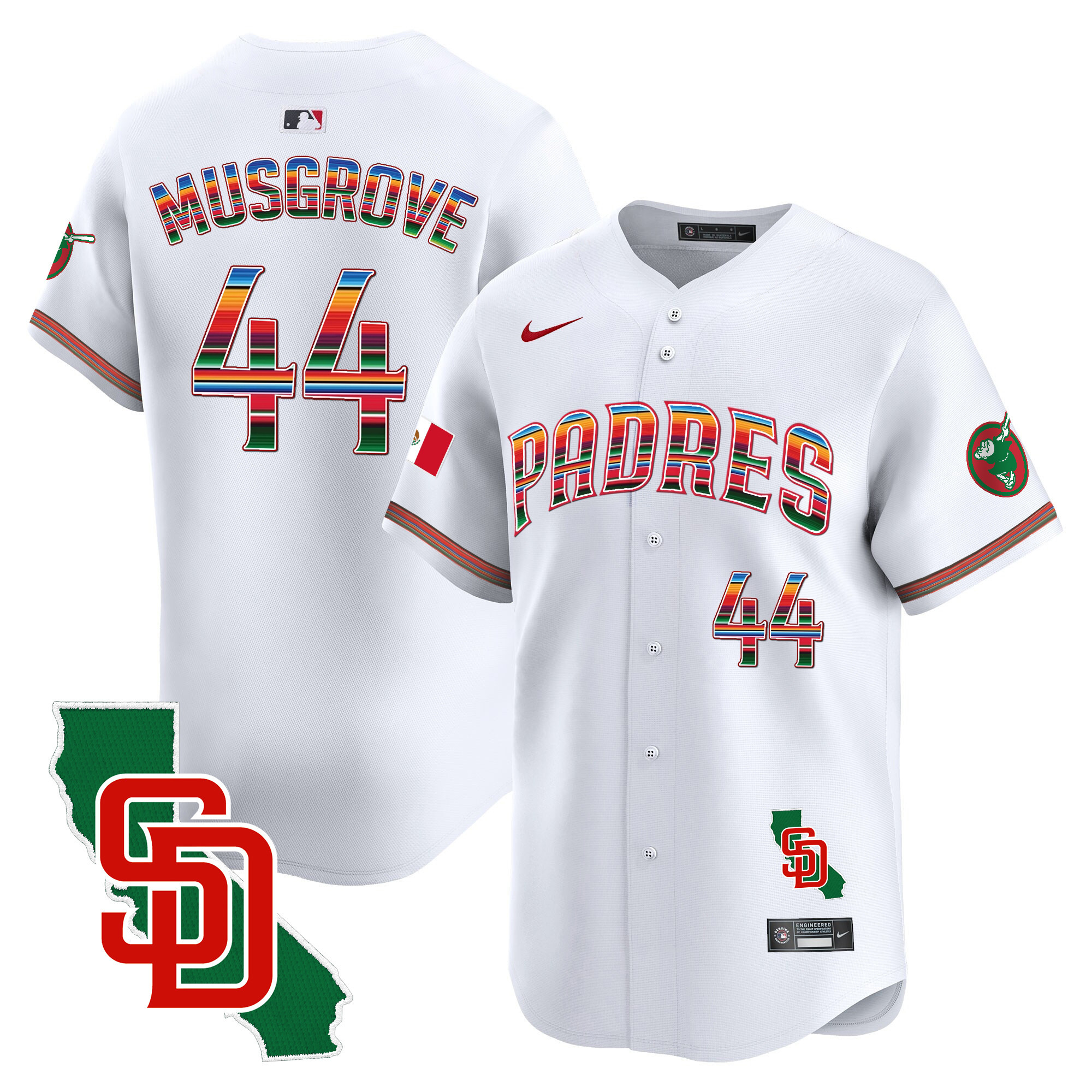 Men's Padres Mexico California Patch Vapor Premier Limited Jersey – All Stitched
