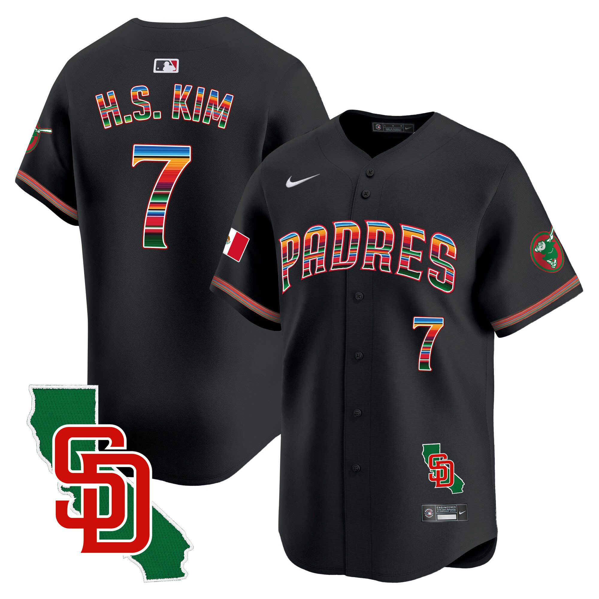 Men's Padres Mexico California Patch Vapor Premier Limited Jersey – All Stitched