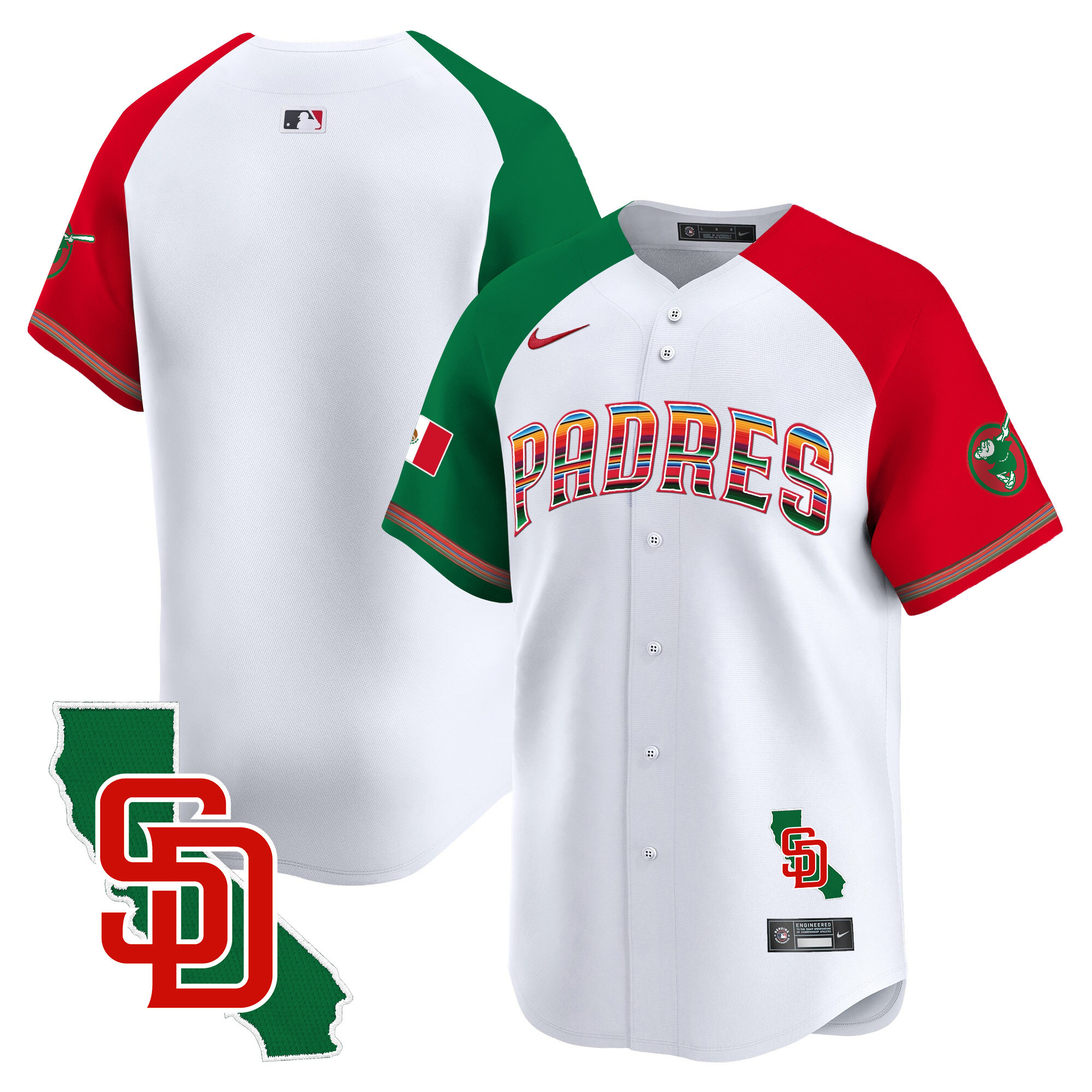 Men's Padres Mexico California Patch Vapor Premier Limited Jersey – All Stitched
