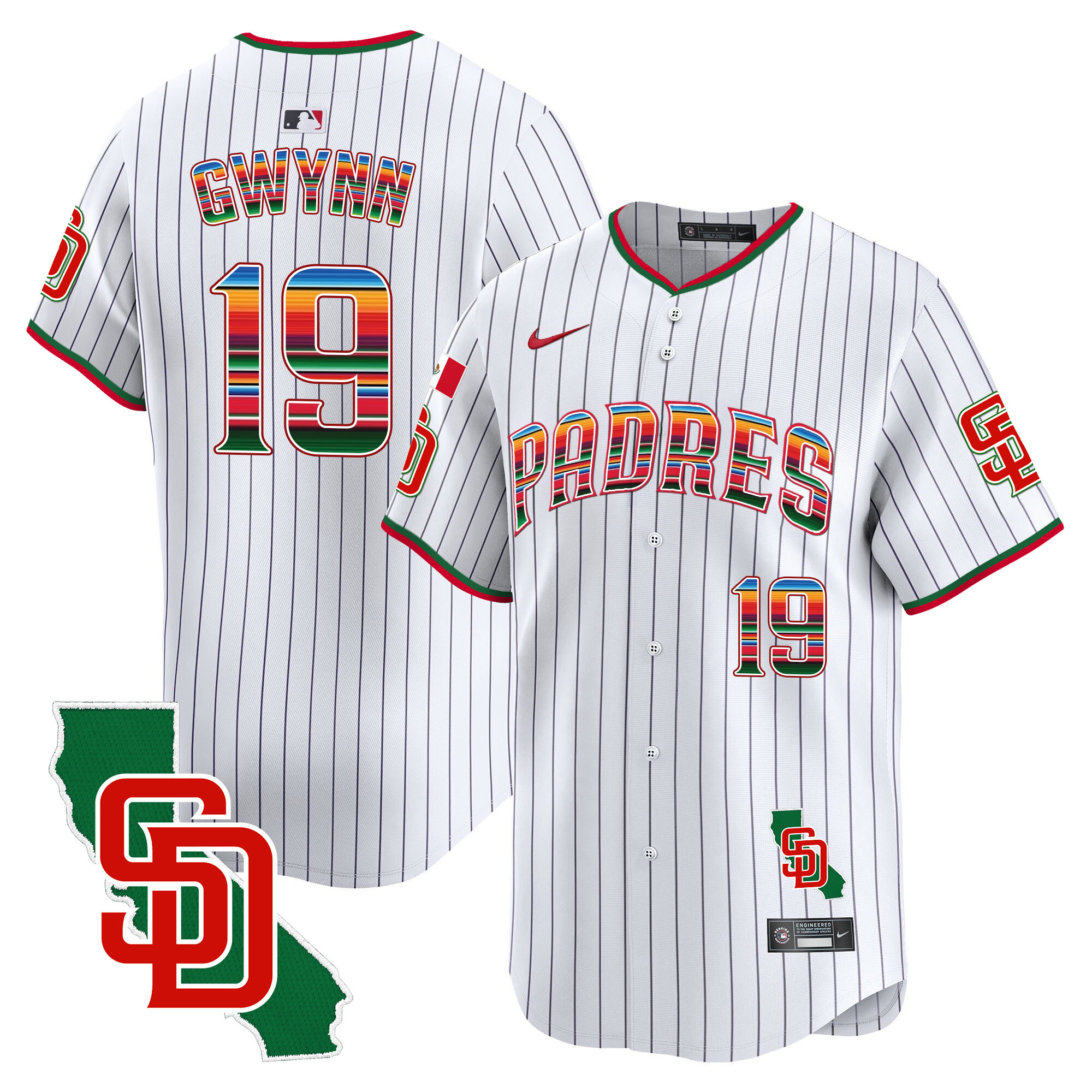Men's Padres Mexico California Patch Vapor Premier Limited Jersey V3 – All Stitched