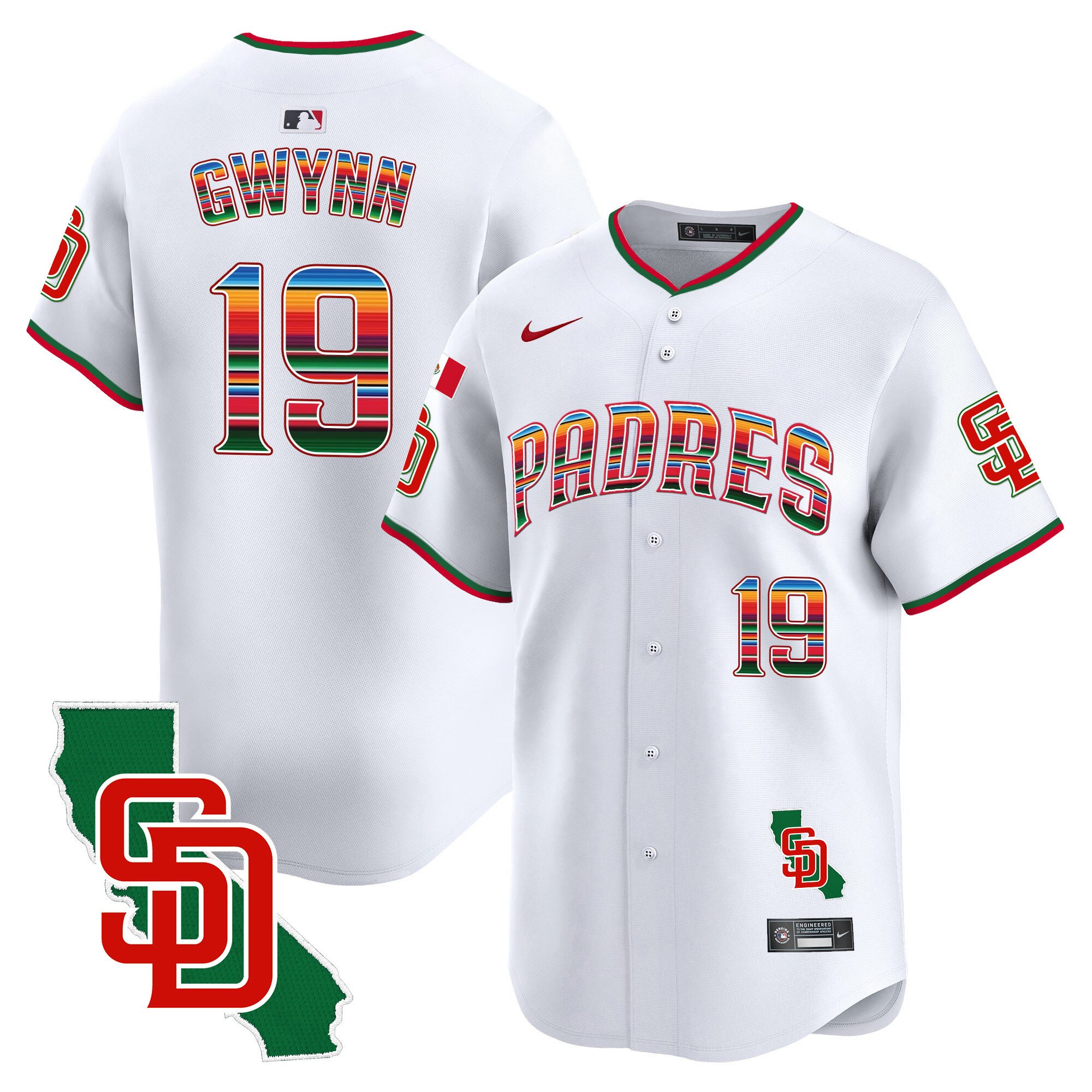 Men's Padres Mexico California Patch Vapor Premier Limited Jersey V3 – All Stitched