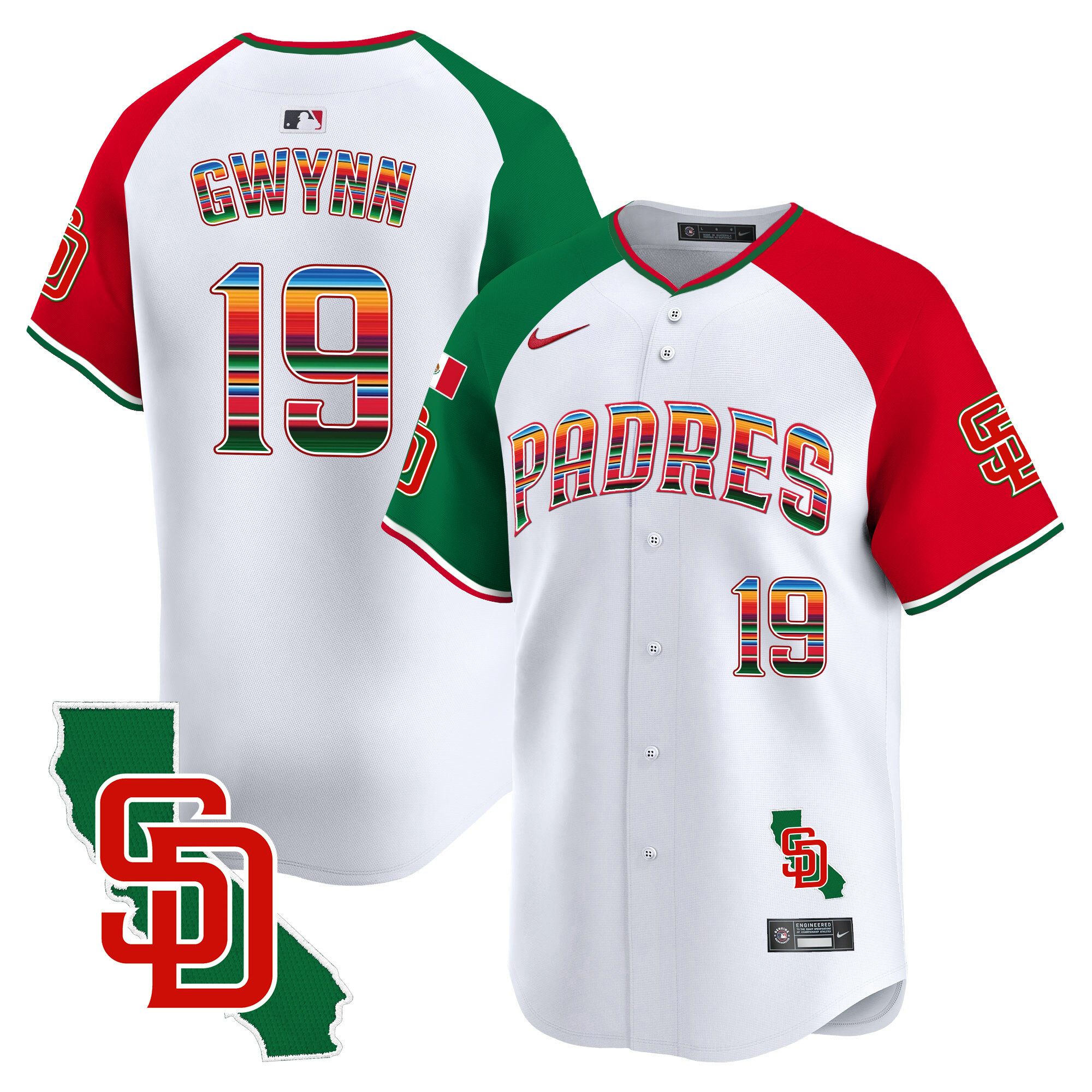Men's Padres Mexico California Patch Vapor Premier Limited Jersey V3 – All Stitched