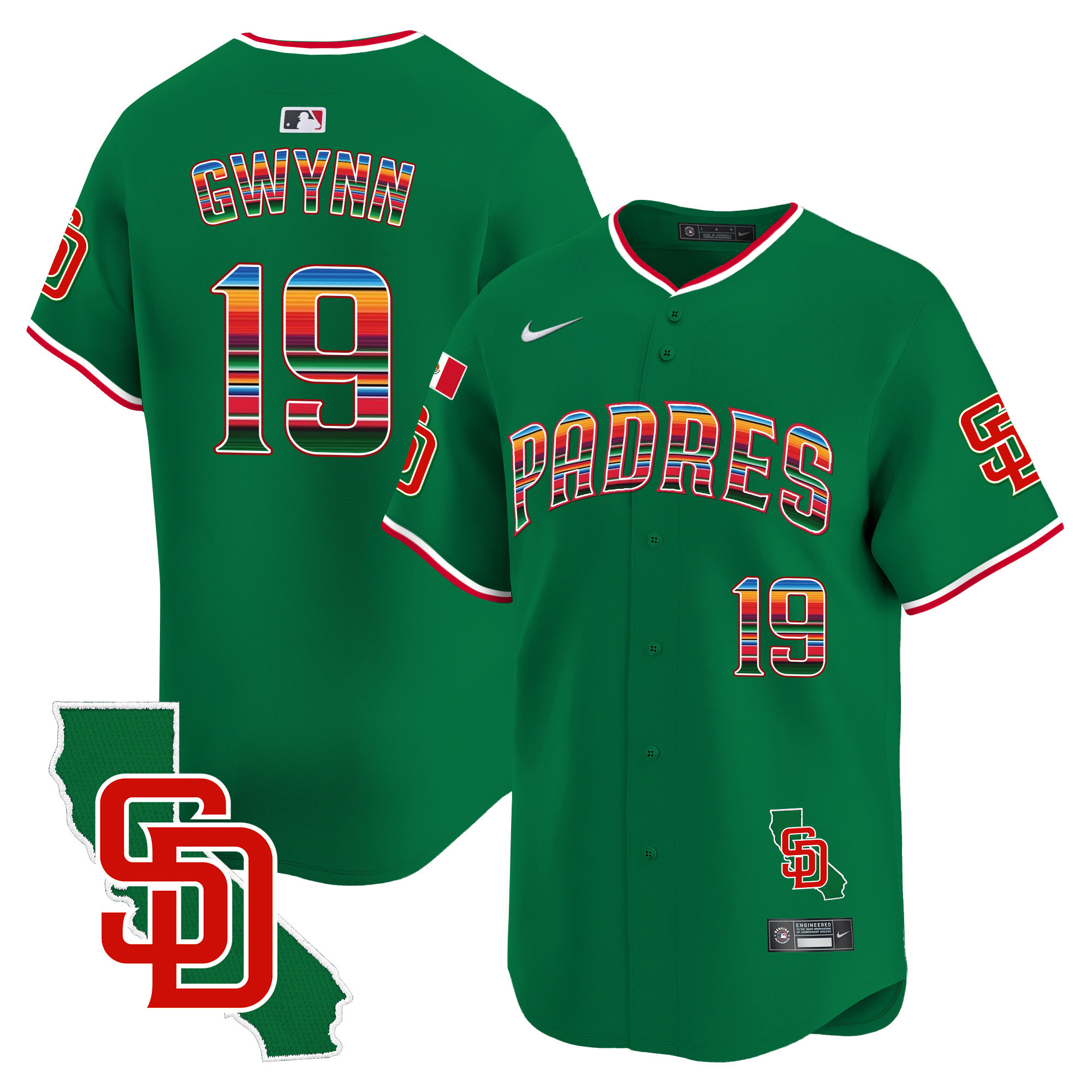 Men's Padres Mexico California Patch Vapor Premier Limited Jersey V3 – All Stitched
