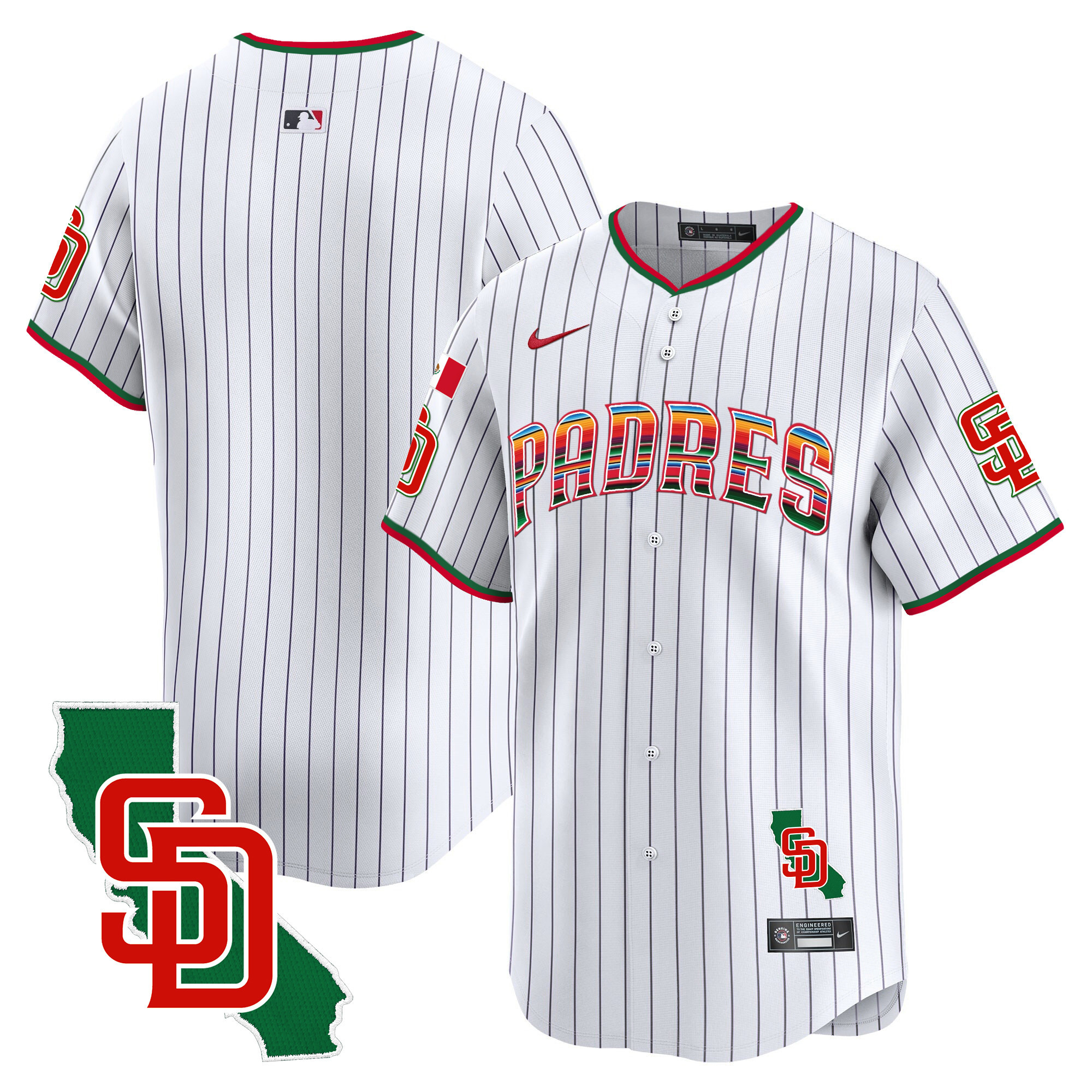 Men's Padres Mexico California Patch Vapor Premier Limited Jersey V3 – All Stitched
