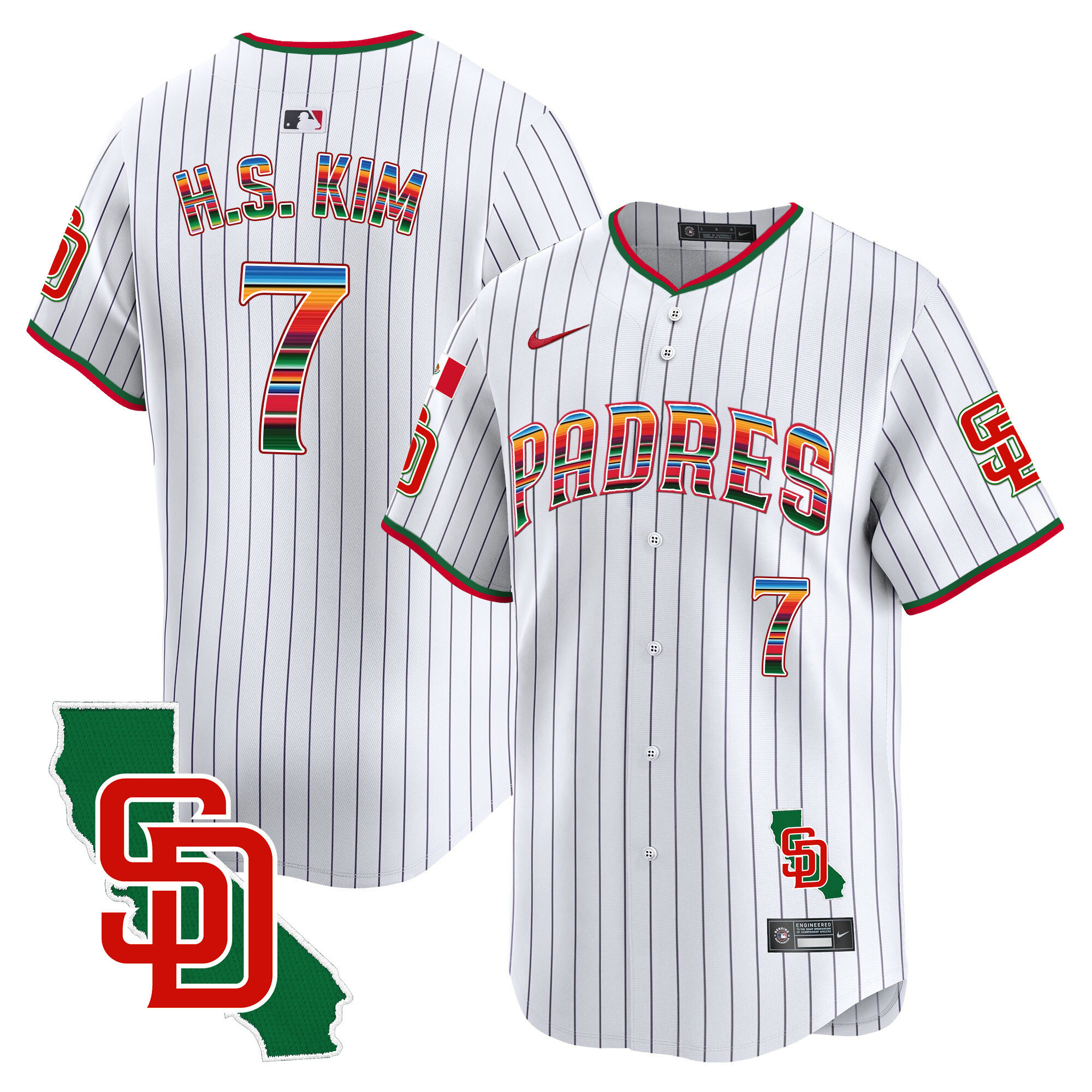 Men's Padres Mexico California Patch Vapor Premier Limited Jersey V3 – All Stitched