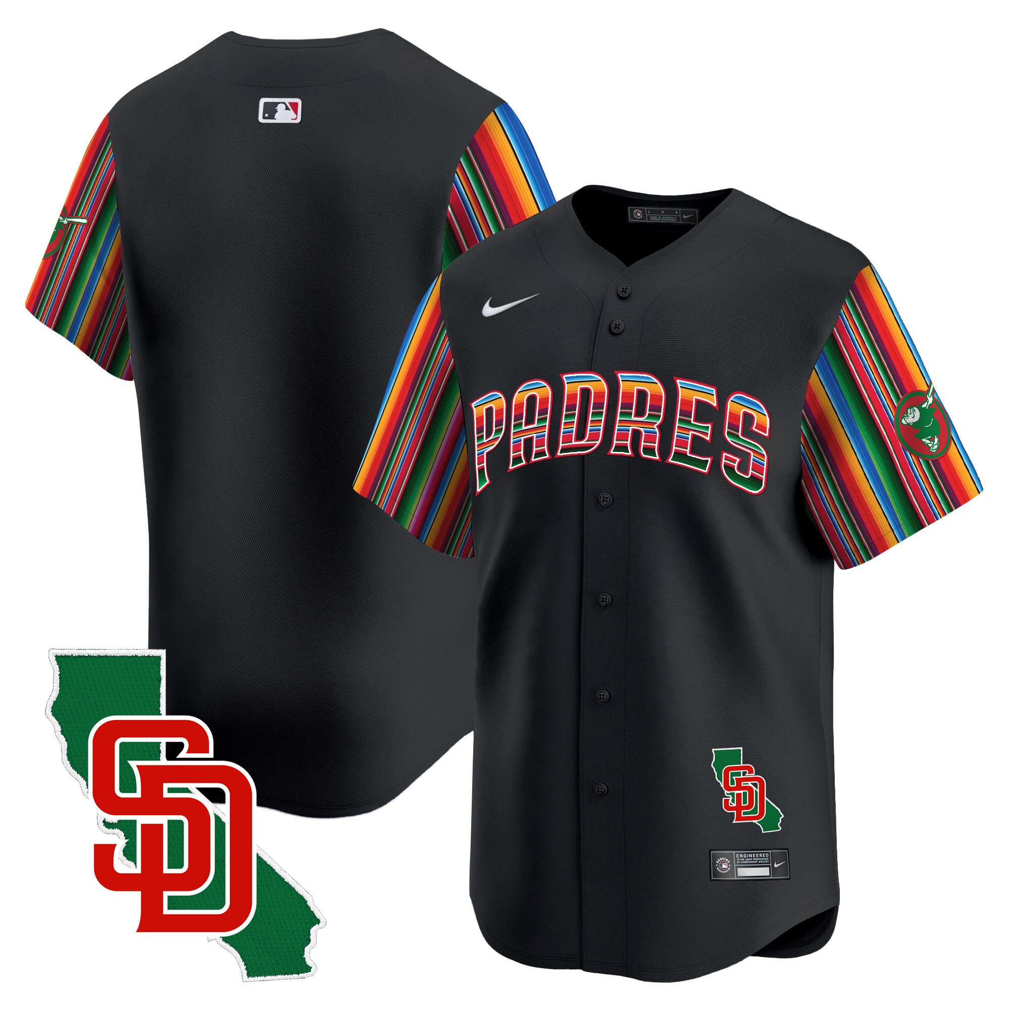 Men's Padres Mexico California Patch Vapor Premier Limited Jersey V6 – All Stitched