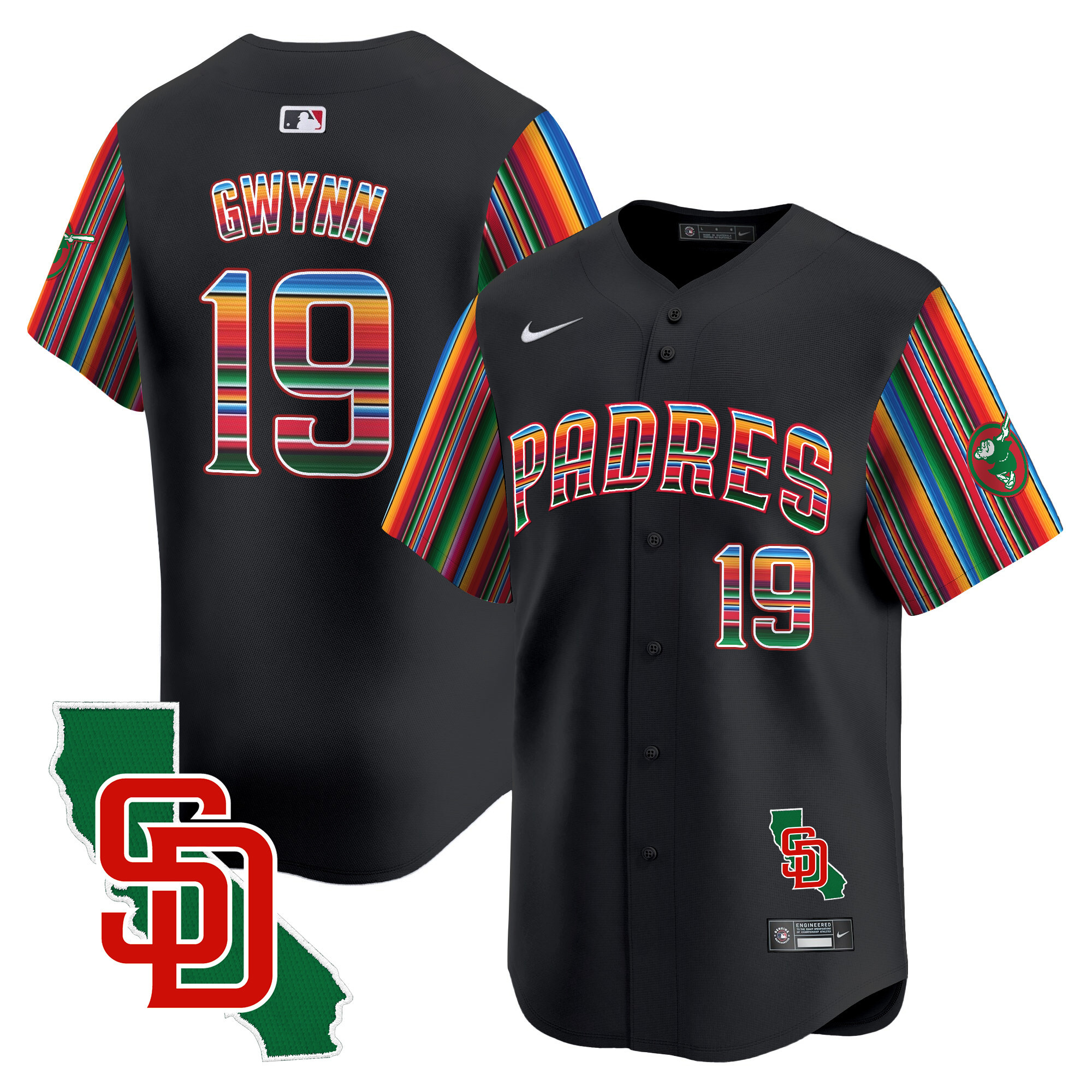Men's Padres Mexico California Patch Vapor Premier Limited Jersey V6 – All Stitched