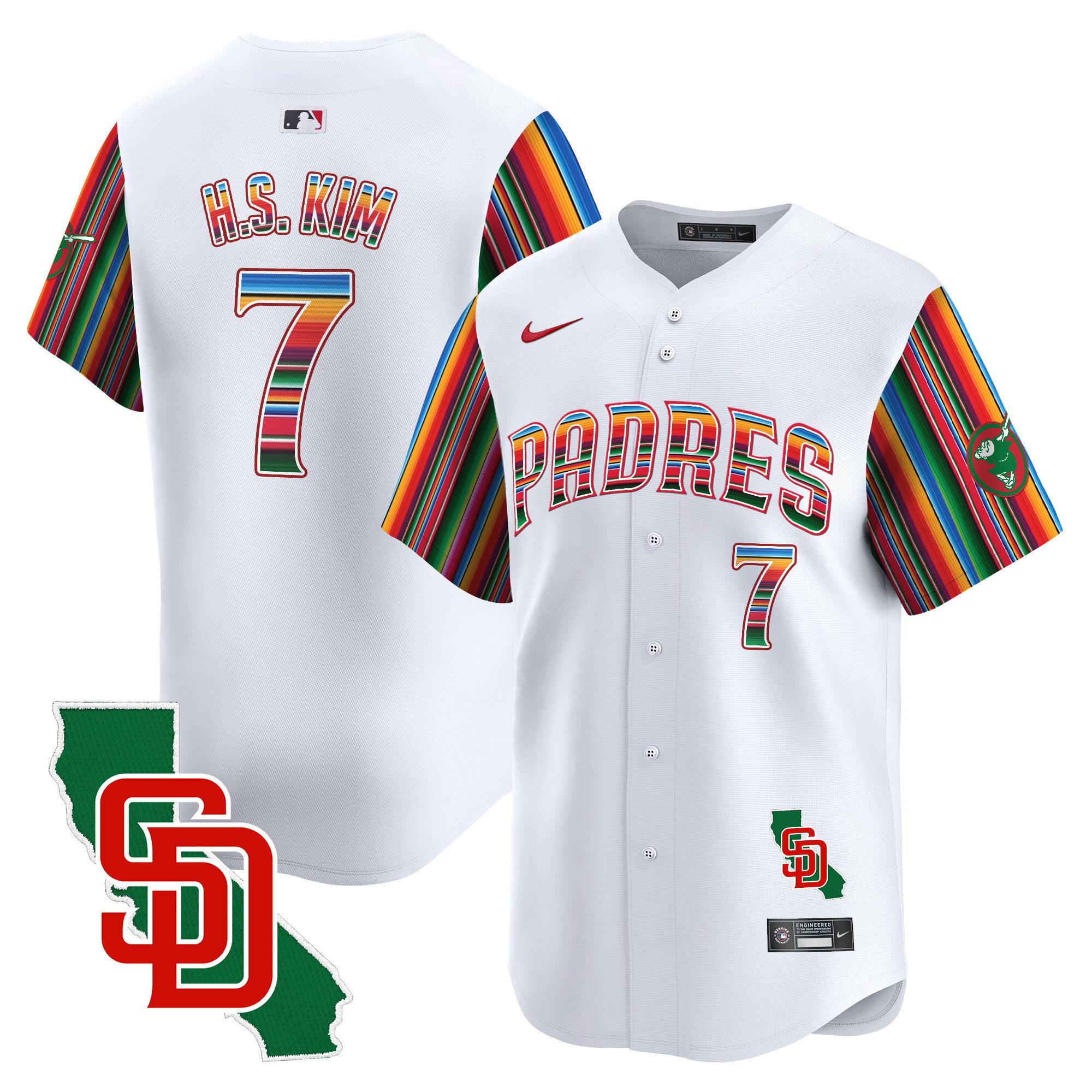 Men's Padres Mexico California Patch Vapor Premier Limited Jersey V6 – All Stitched