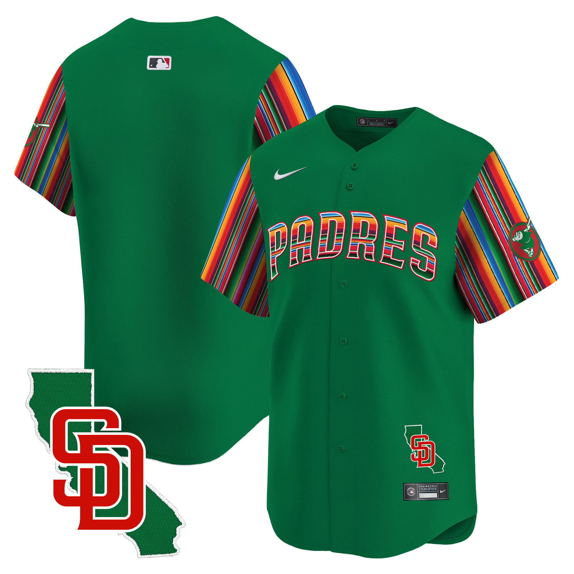 Men's Padres Mexico California Patch Vapor Premier Limited Jersey V6 – All Stitched