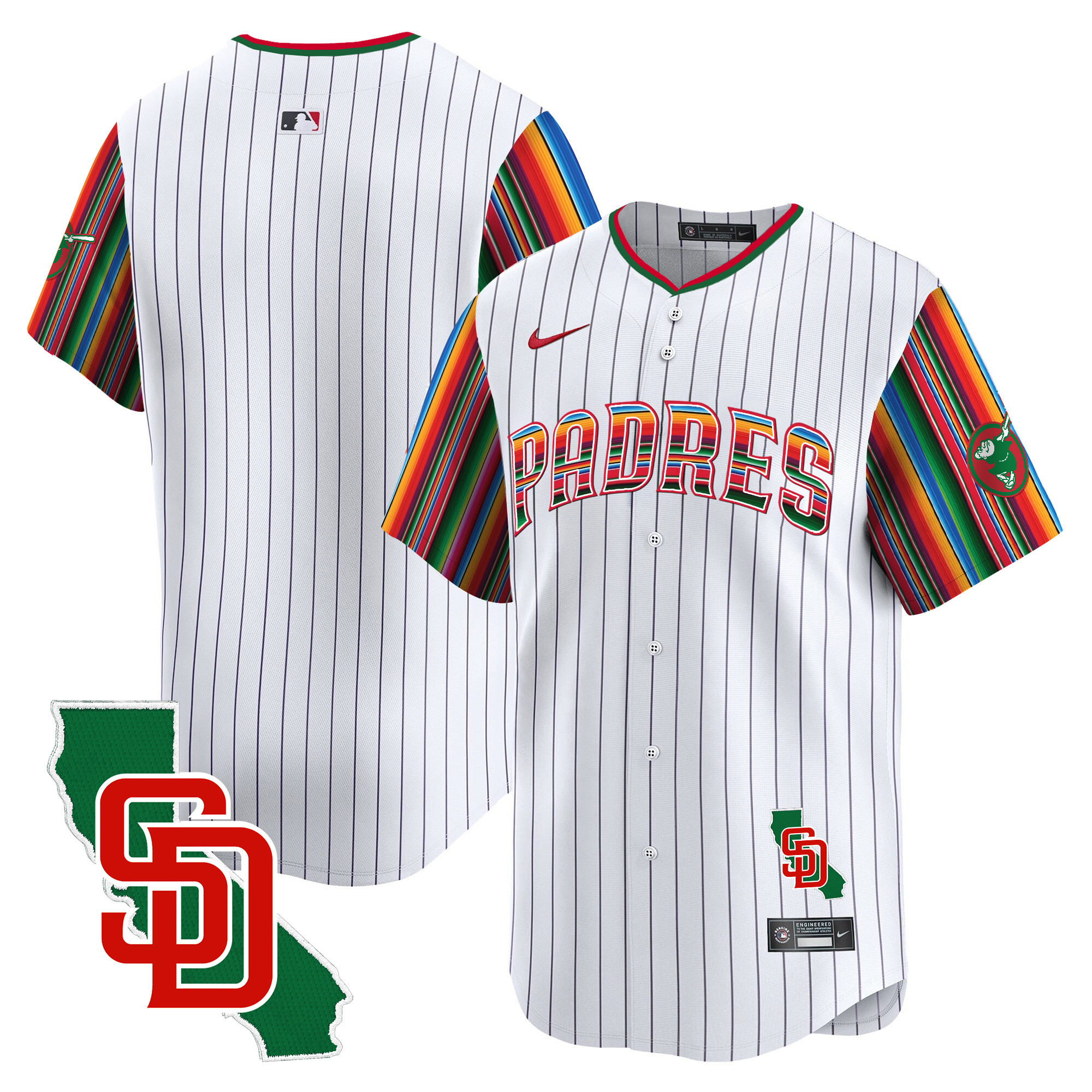 Men's Padres Mexico California Patch Vapor Premier Limited Jersey V6 – All Stitched