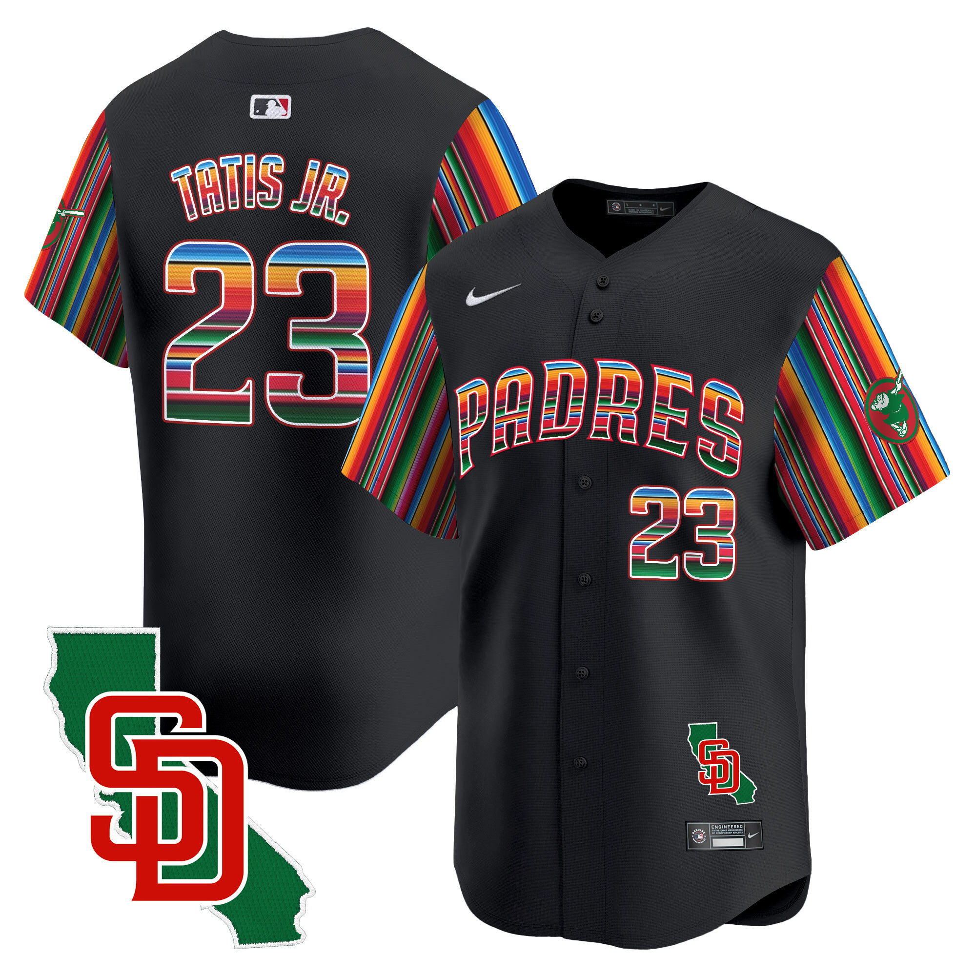 Men's Padres Mexico California Patch Vapor Premier Limited Jersey V6 – All Stitched