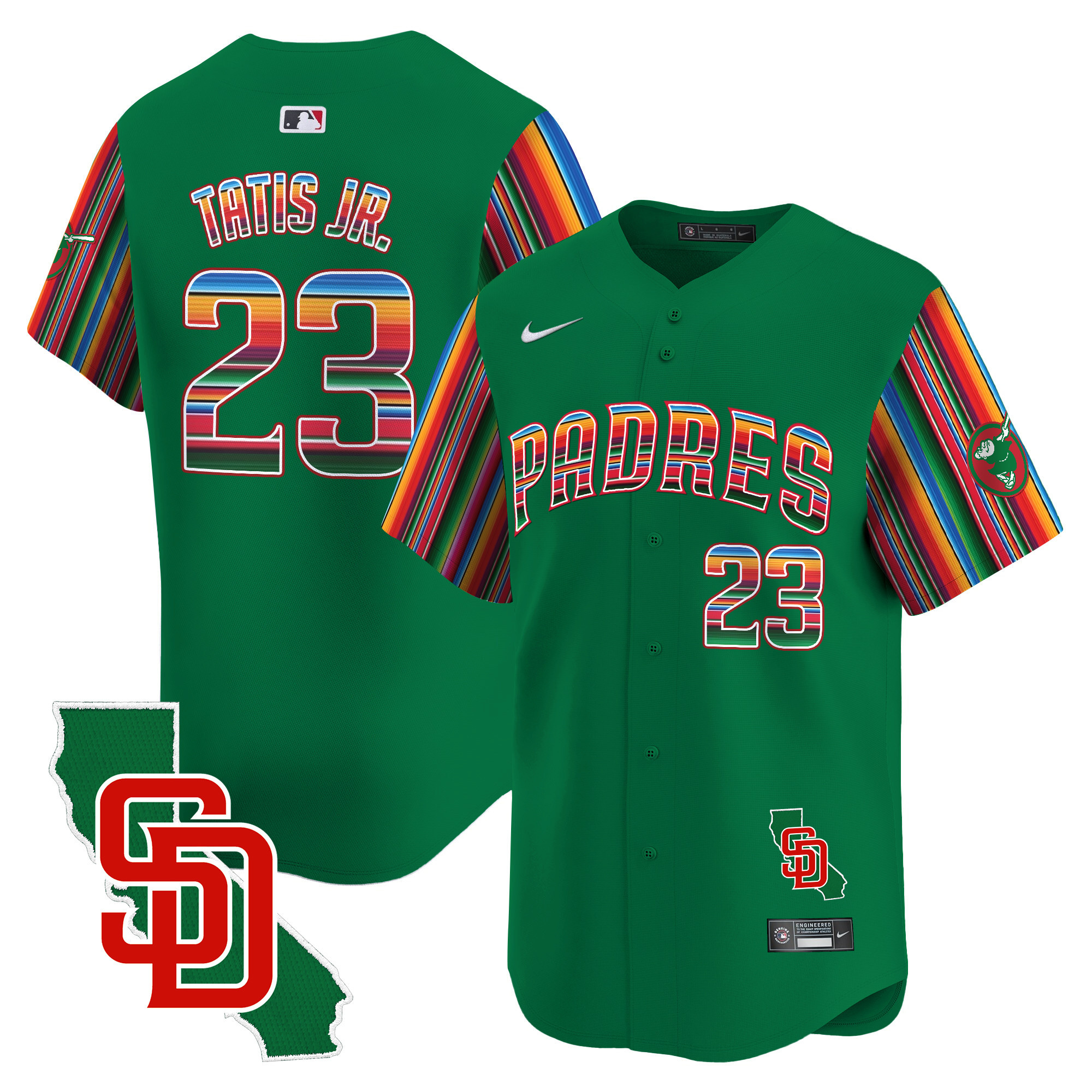 Men's Padres Mexico California Patch Vapor Premier Limited Jersey V6 – All Stitched