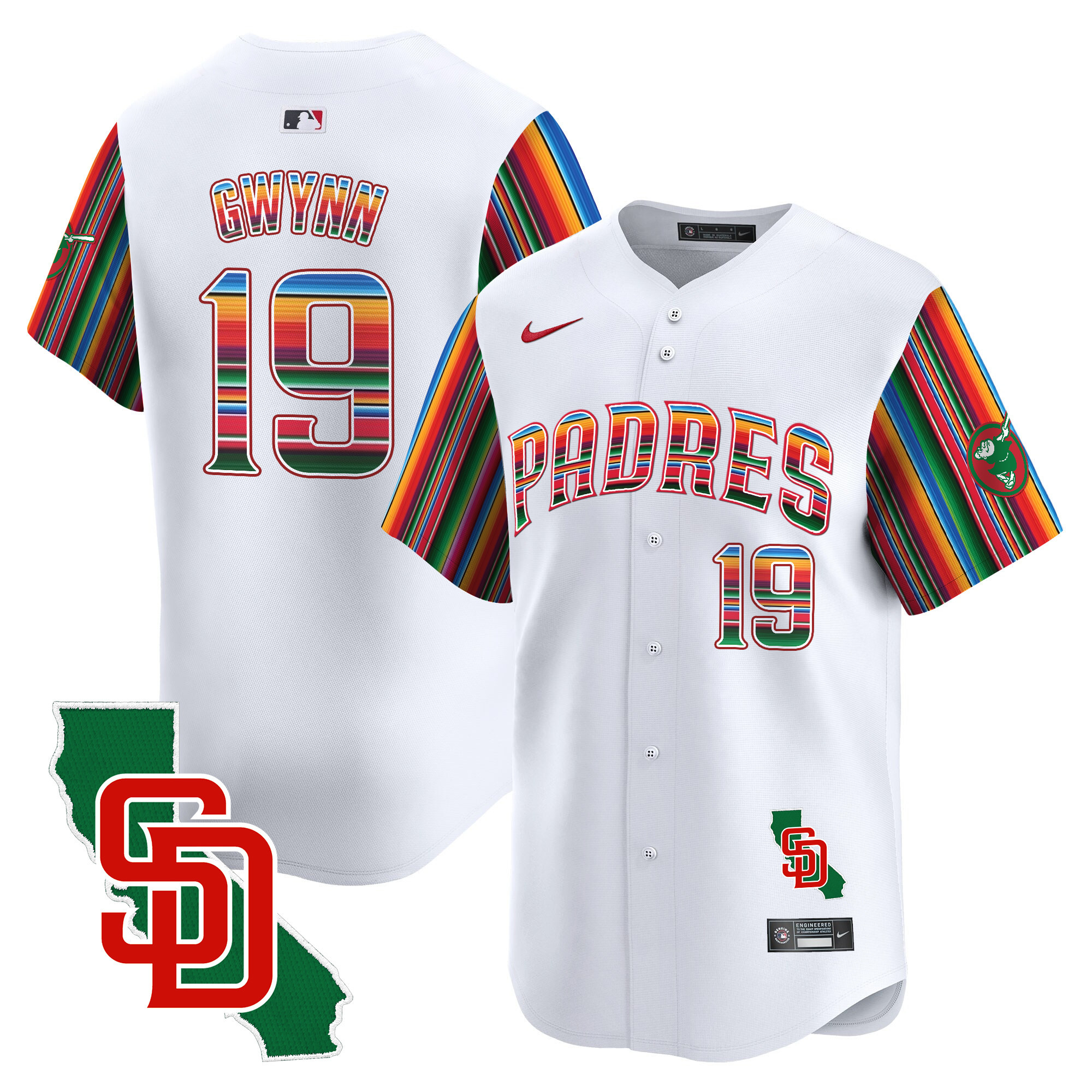 Men's Padres Mexico California Patch Vapor Premier Limited Jersey V6 – All Stitched