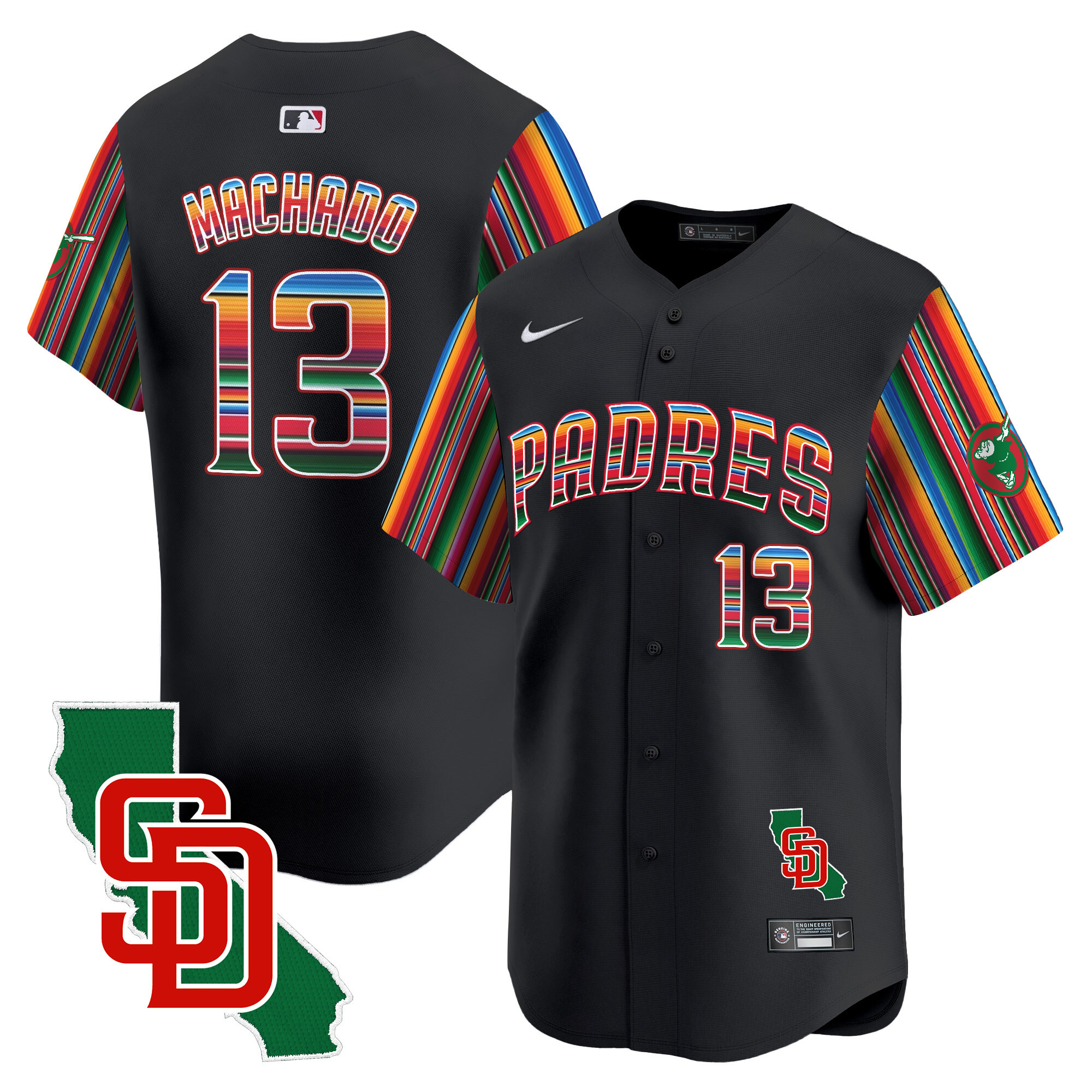 Men's Padres Mexico California Patch Vapor Premier Limited Jersey V6 – All Stitched