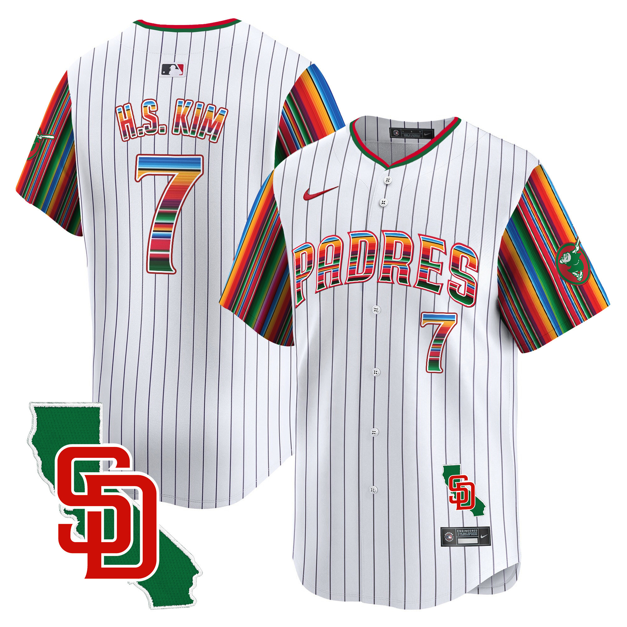Men's Padres Mexico California Patch Vapor Premier Limited Jersey V6 – All Stitched