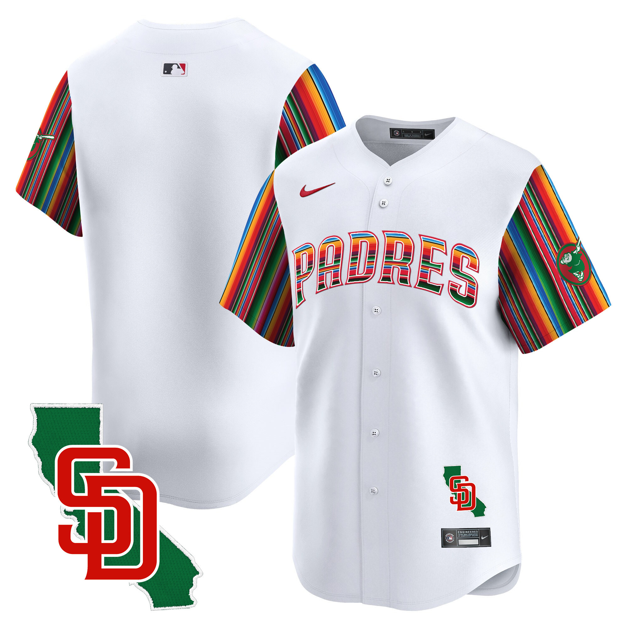 Men's Padres Mexico California Patch Vapor Premier Limited Jersey V6 – All Stitched