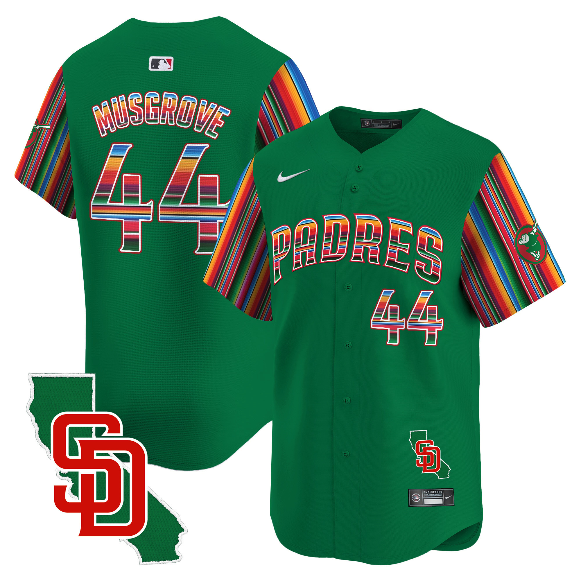 Men's Padres Mexico California Patch Vapor Premier Limited Jersey V6 – All Stitched