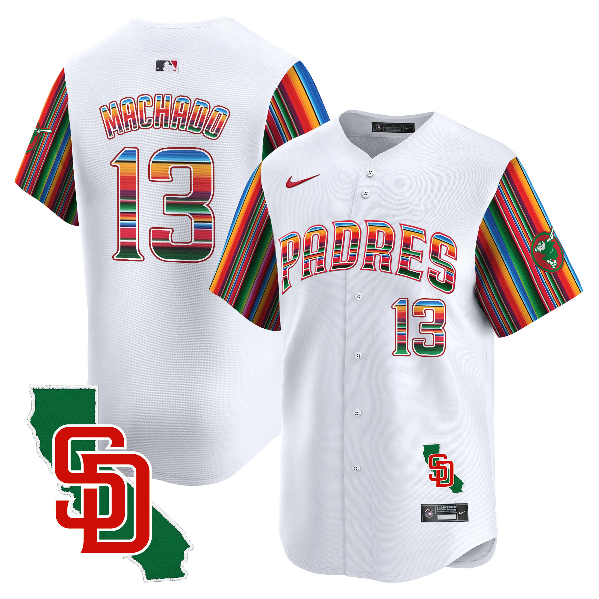 Men's Padres Mexico California Patch Vapor Premier Limited Jersey V6 – All Stitched